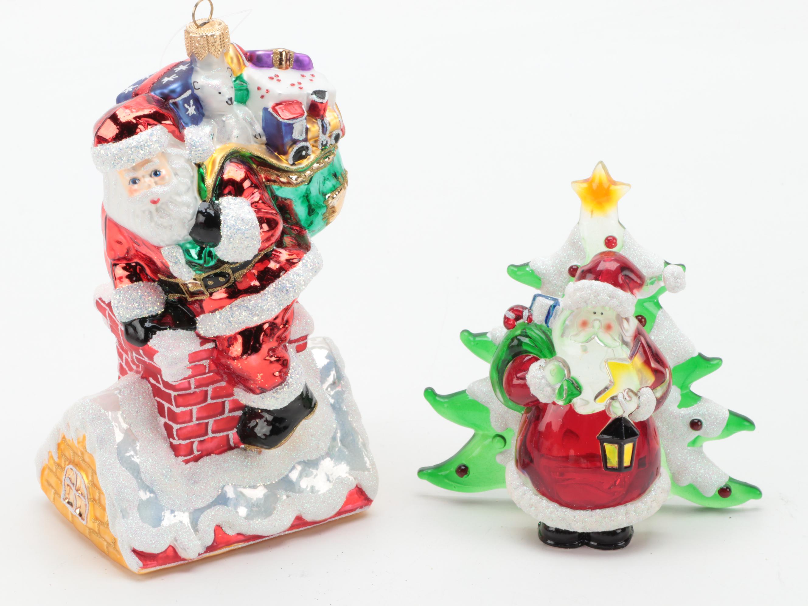 Minnie Mouse, Saks, and Other Christmas Ornaments with Santa Night Light Cover