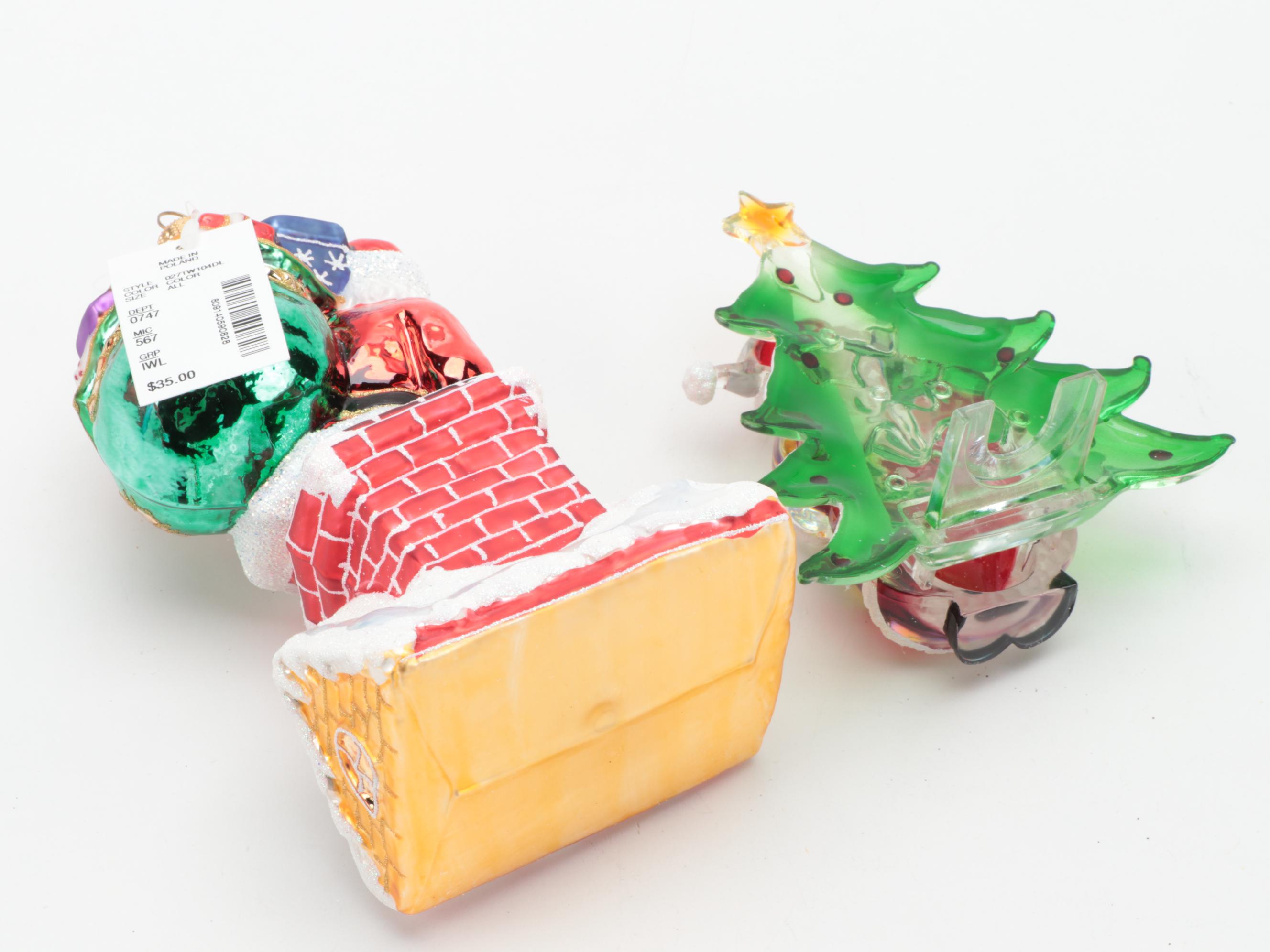 Minnie Mouse, Saks, and Other Christmas Ornaments with Santa Night Light Cover