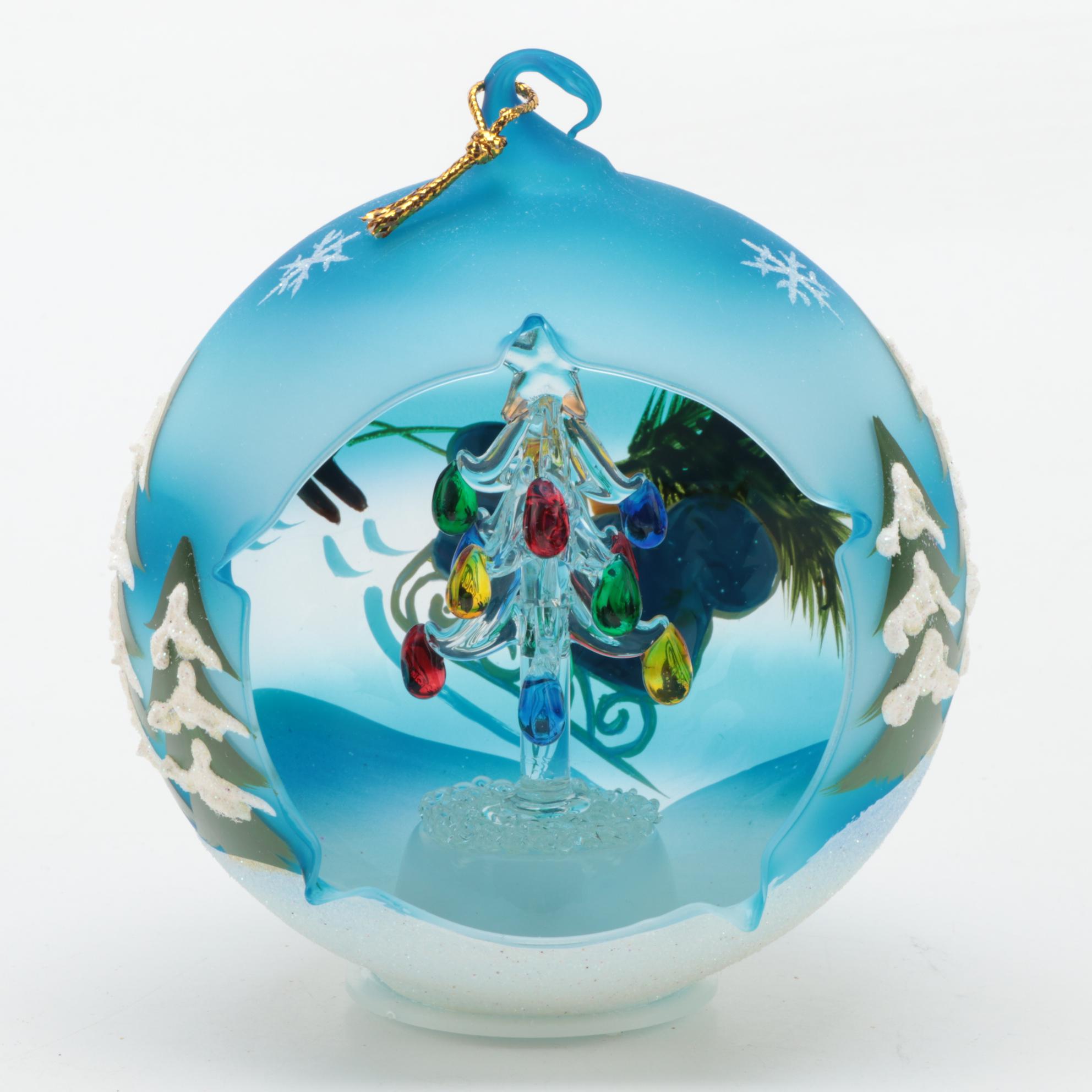 Minnie Mouse, Saks, and Other Christmas Ornaments with Santa Night Light Cover