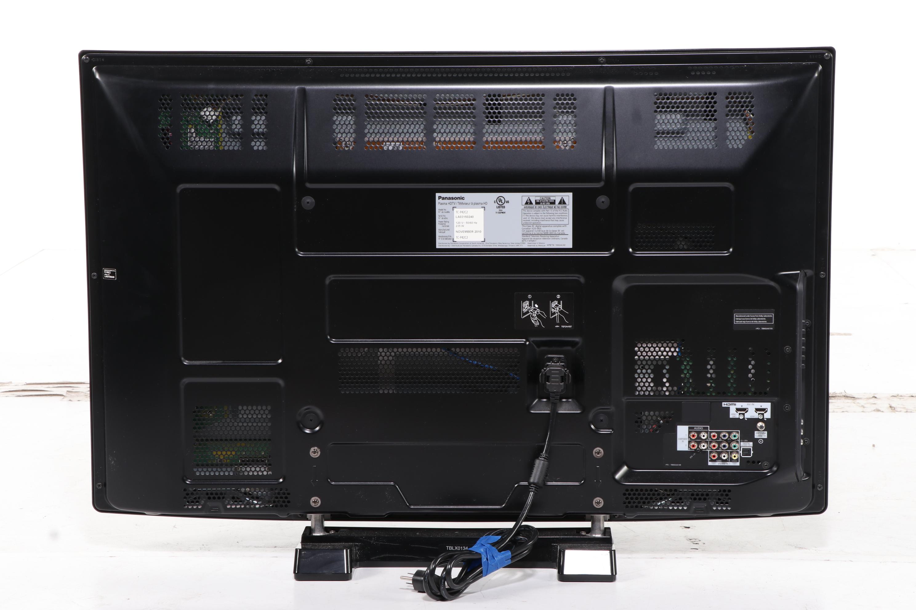 Panasonic Viera TC-P42C2 42" 720p Plasma Television, 2010