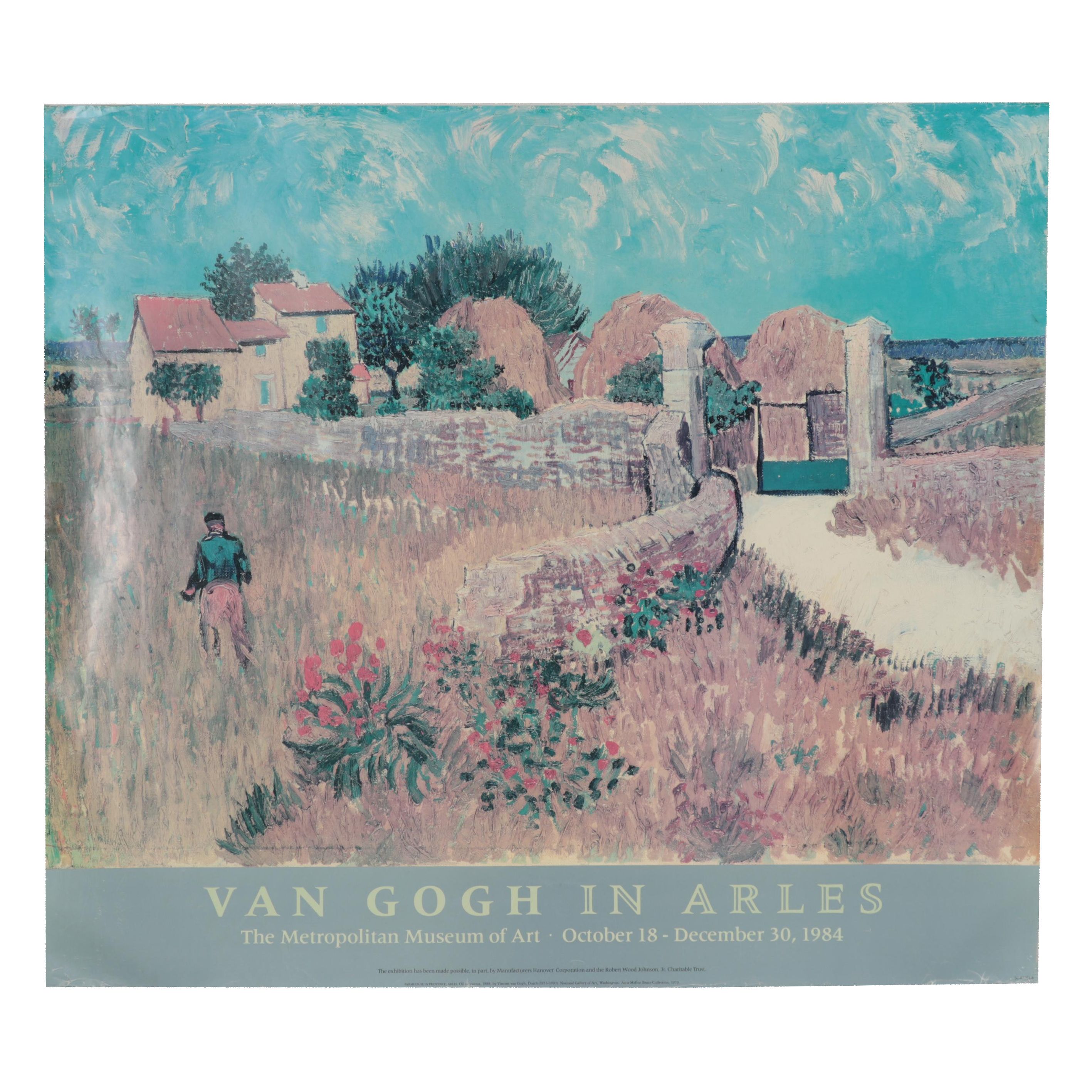 Metropolitan Museum of Art Offset Lithograph Poster "Van Gogh in Arles," 1984