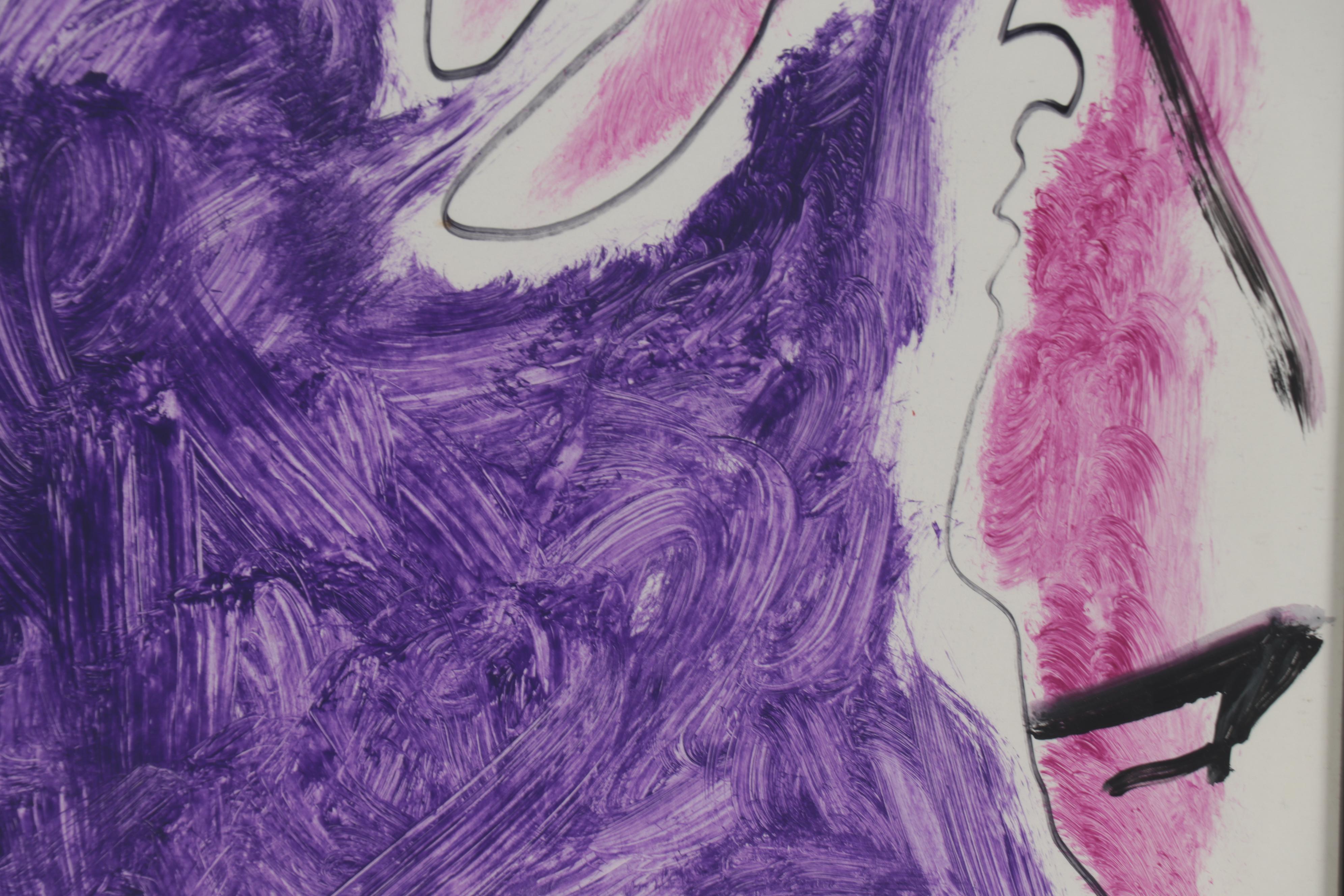 Philip the Transplant Abstract Mixed Media Painting of United States of America