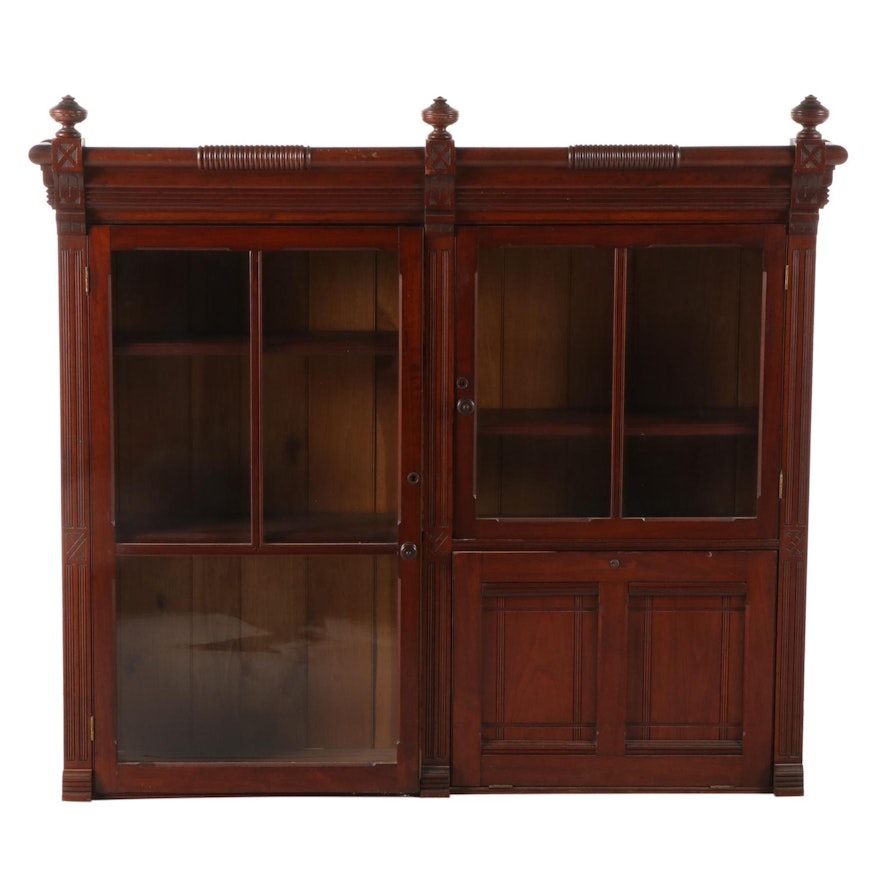 Victorian Walnut Bookcase, Late 19th Century