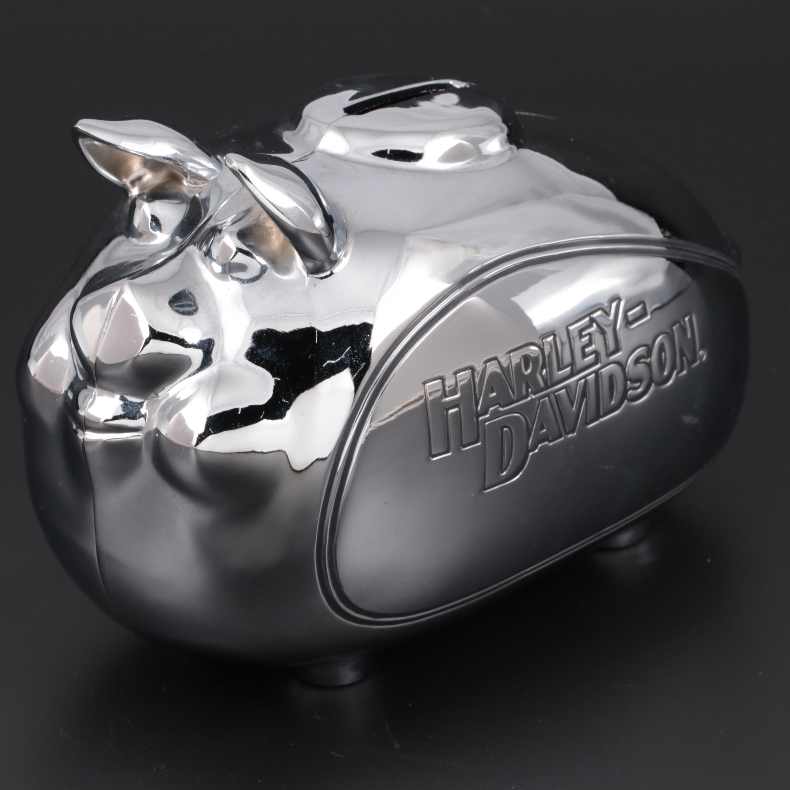 Harley Davidson Chrome Finish Fuel Tank Piggy Bank