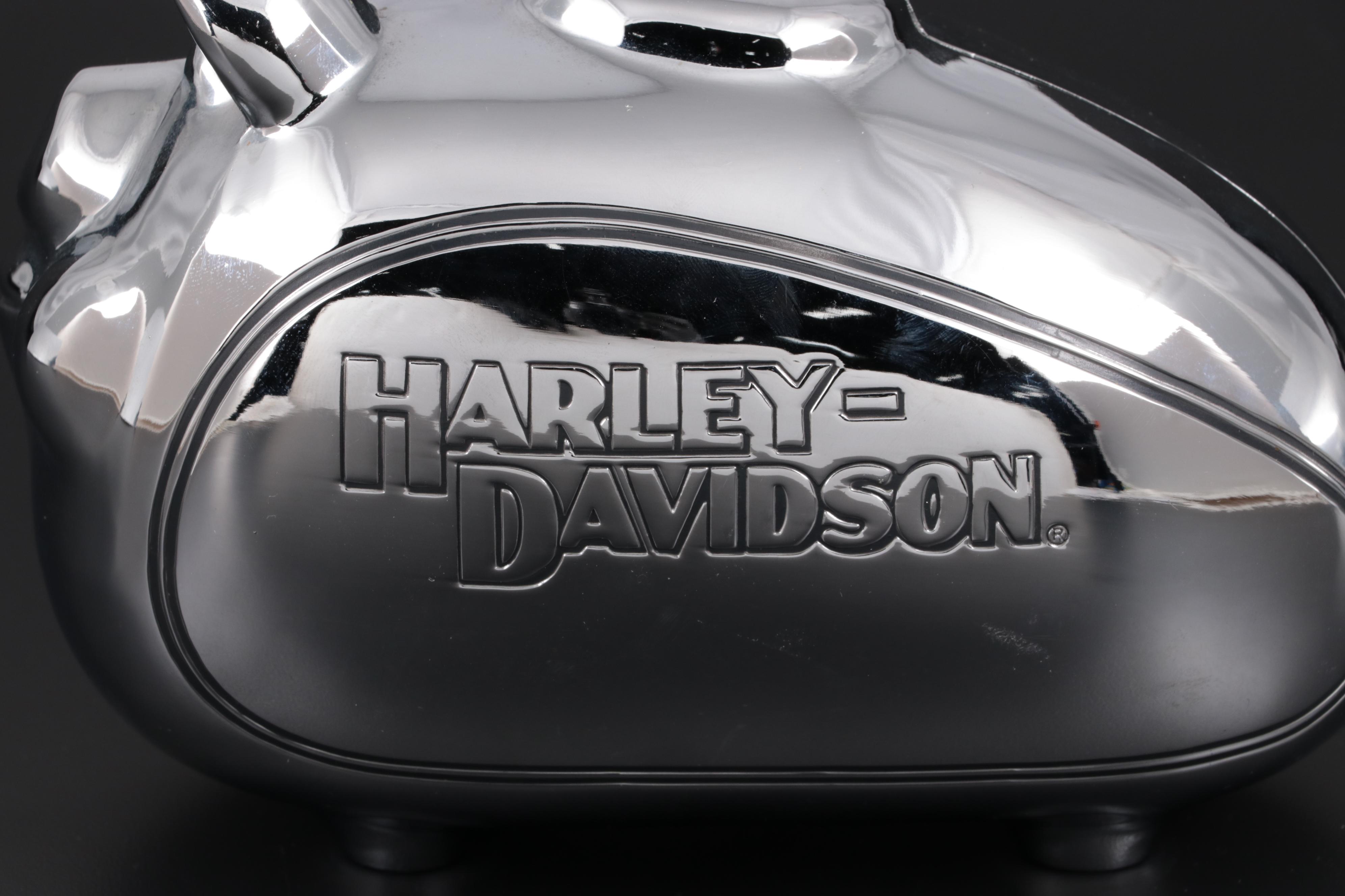 Harley Davidson Chrome Finish Fuel Tank Piggy Bank