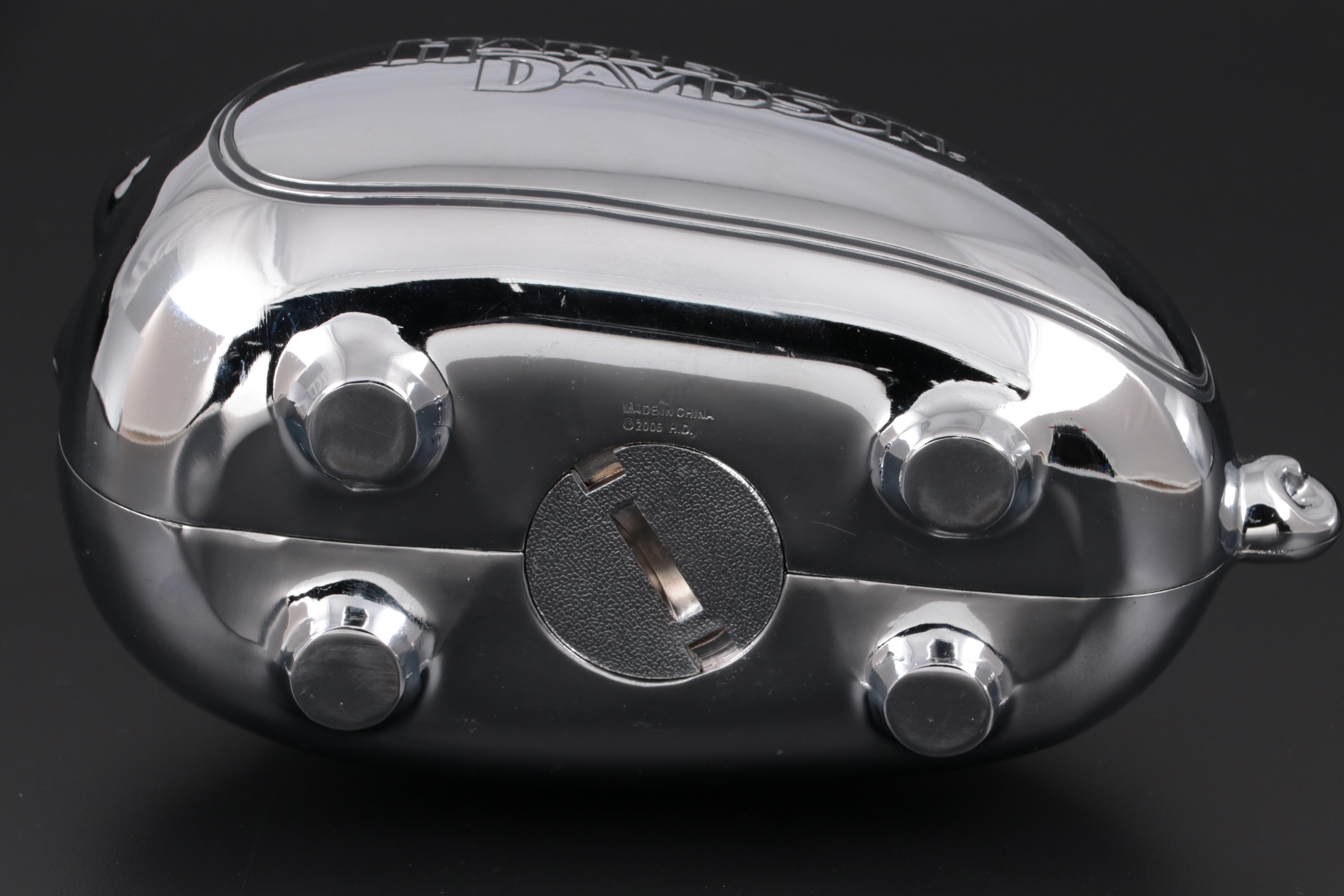 Harley Davidson Chrome Finish Fuel Tank Piggy Bank