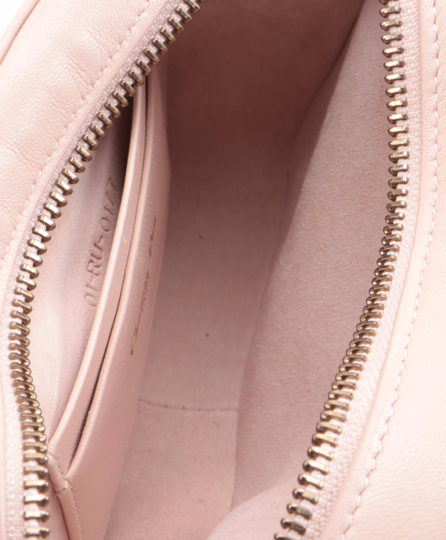 Christian Dior Lady Dior Small Camera Pouch in Brass Studded Blush Pink Leather