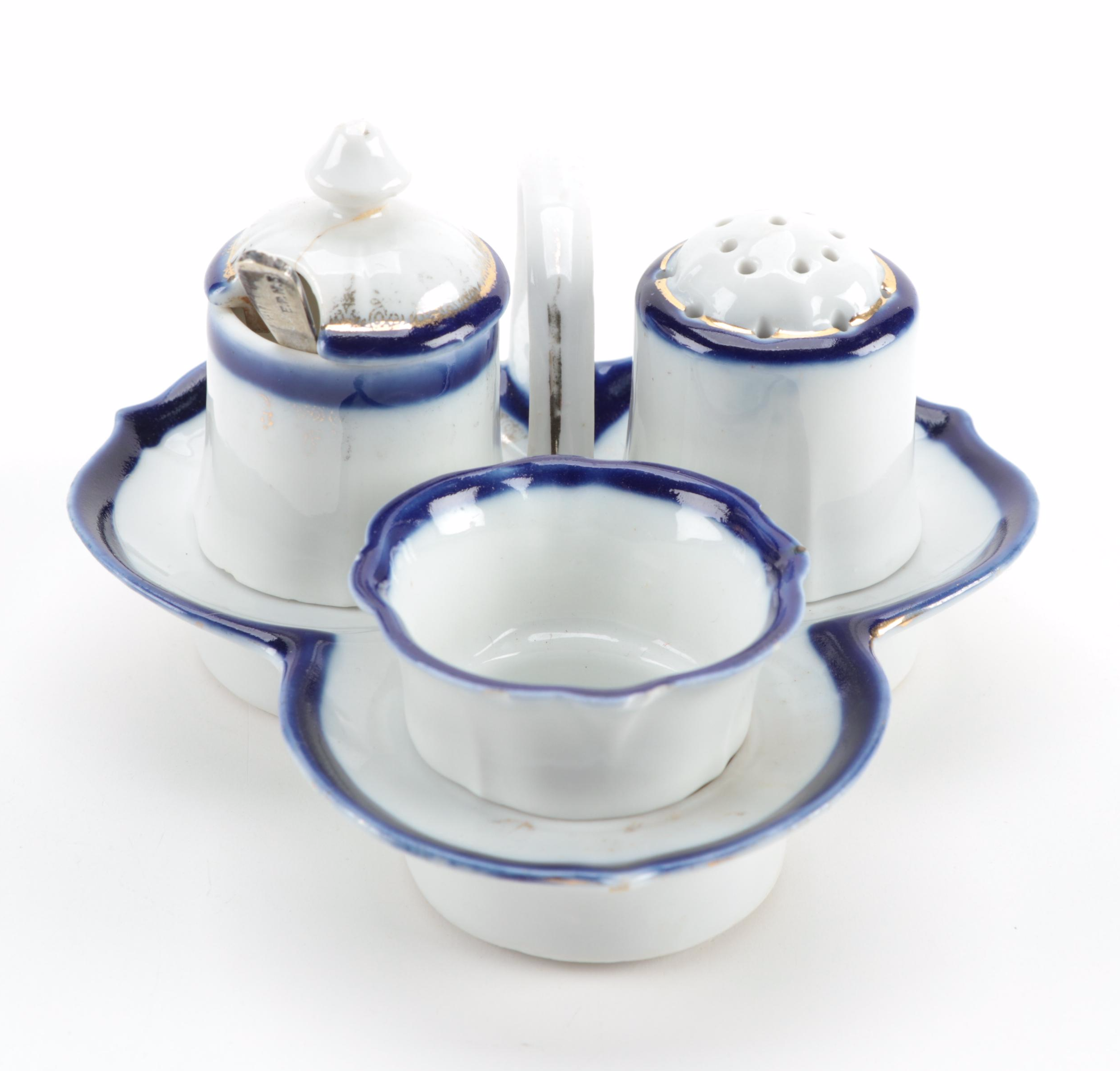 Blue Onion Style and Other Blue and White Porcelain Tableware, 20th Century
