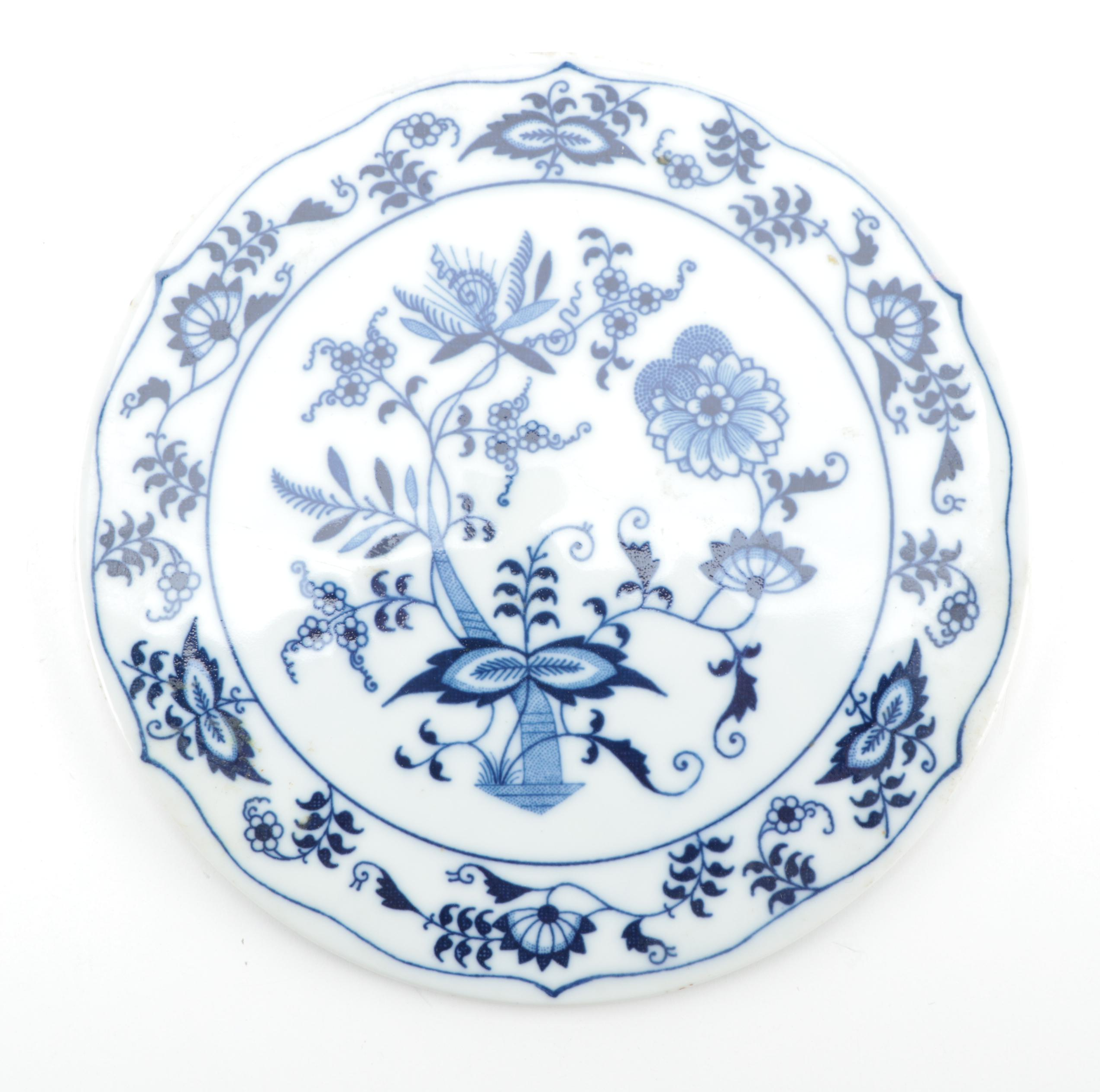 Blue Onion Style and Other Blue and White Porcelain Tableware, 20th Century