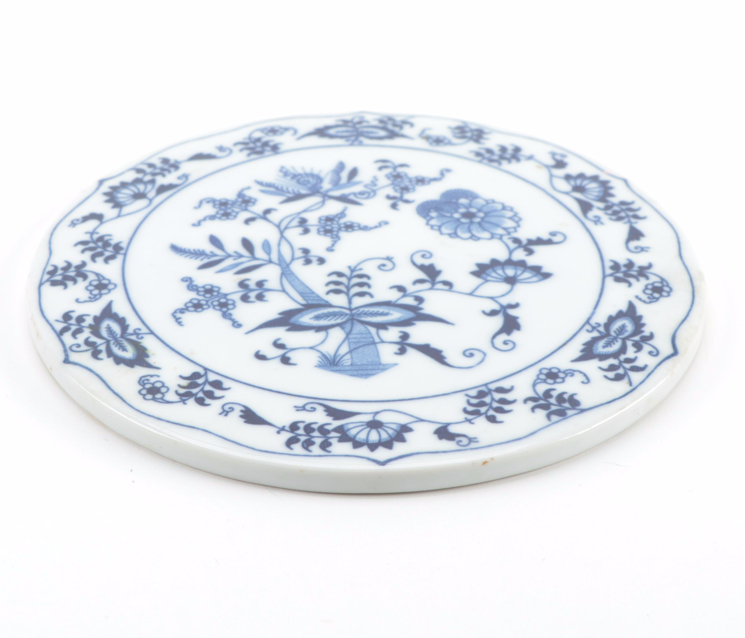 Blue Onion Style and Other Blue and White Porcelain Tableware, 20th Century