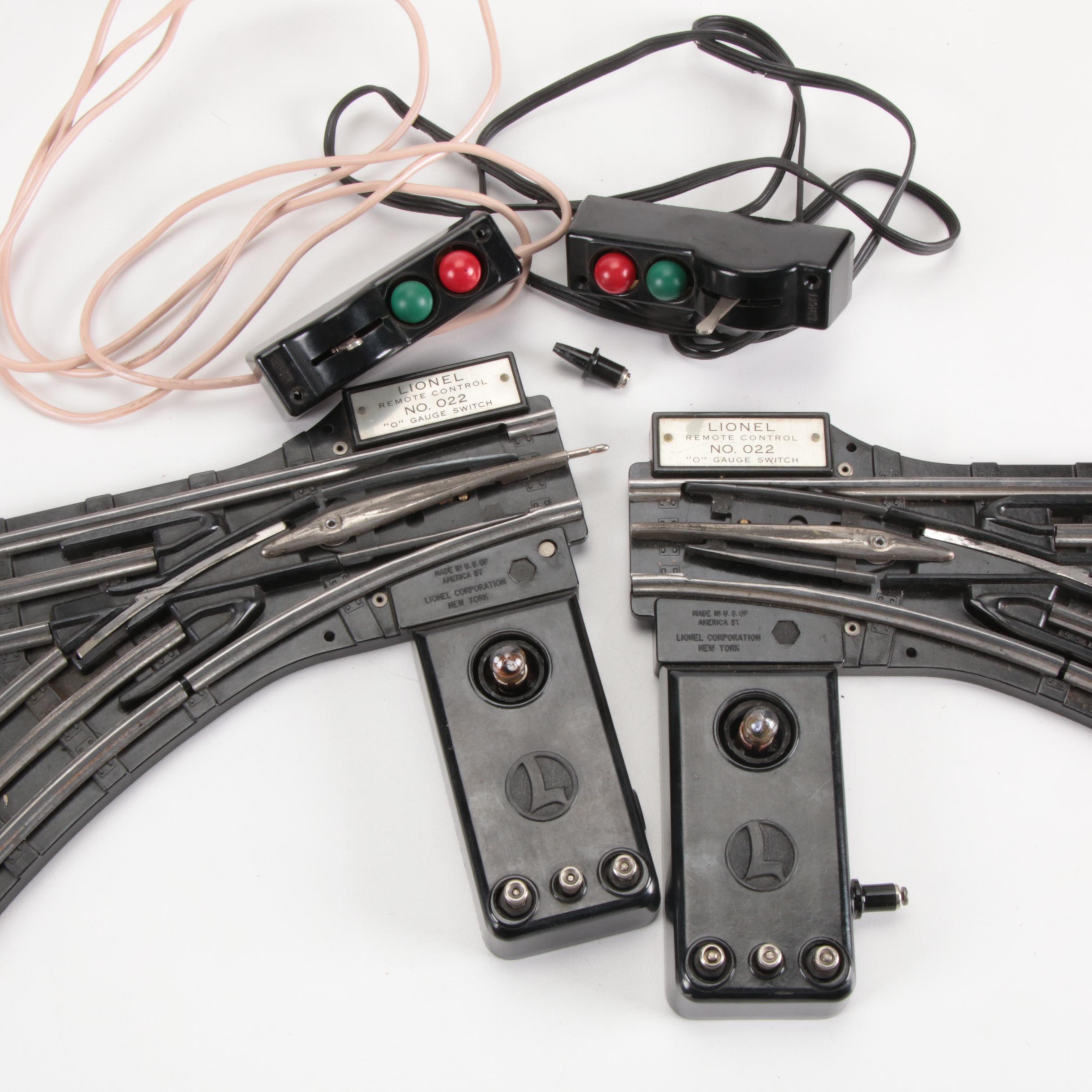 Lionel O Gauge Track and Power Track Switch, Mid-20th Century