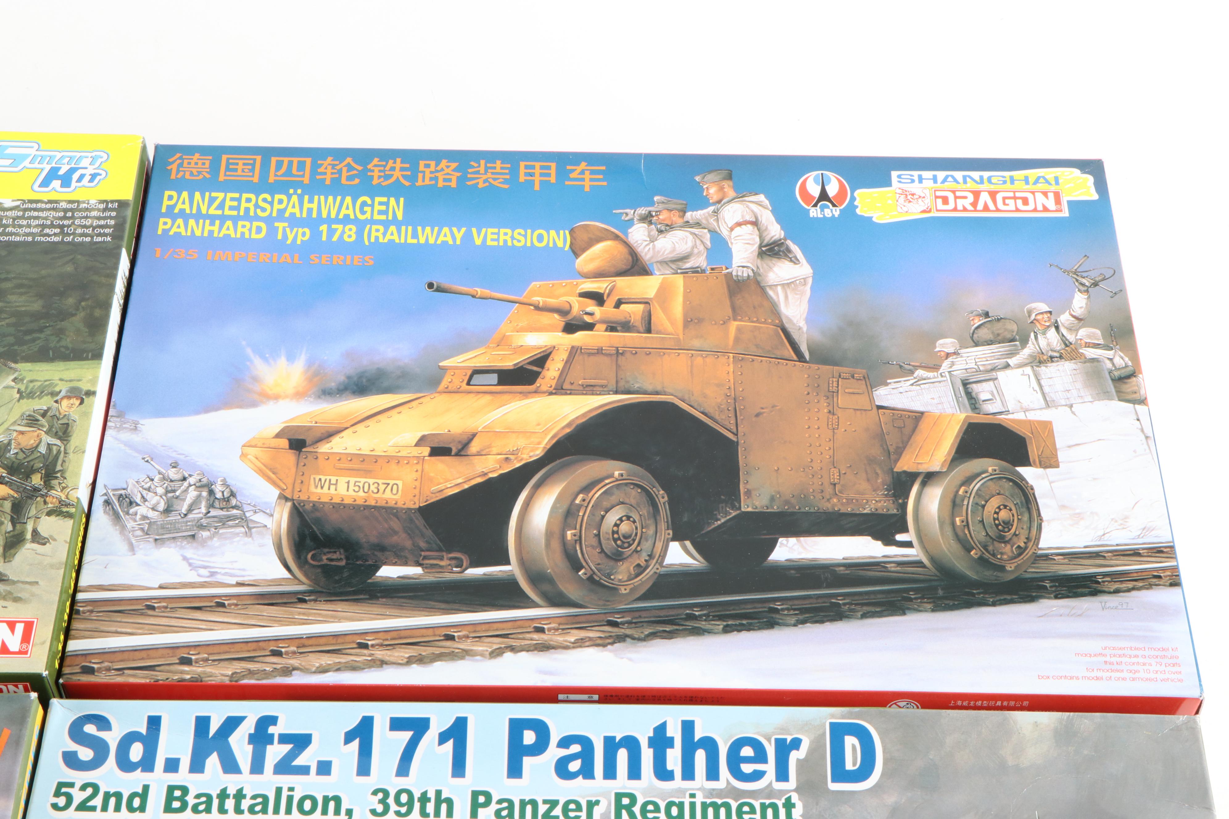 Dragon Unassembled WWII German Tank and Other Military Vehicles Model Kits