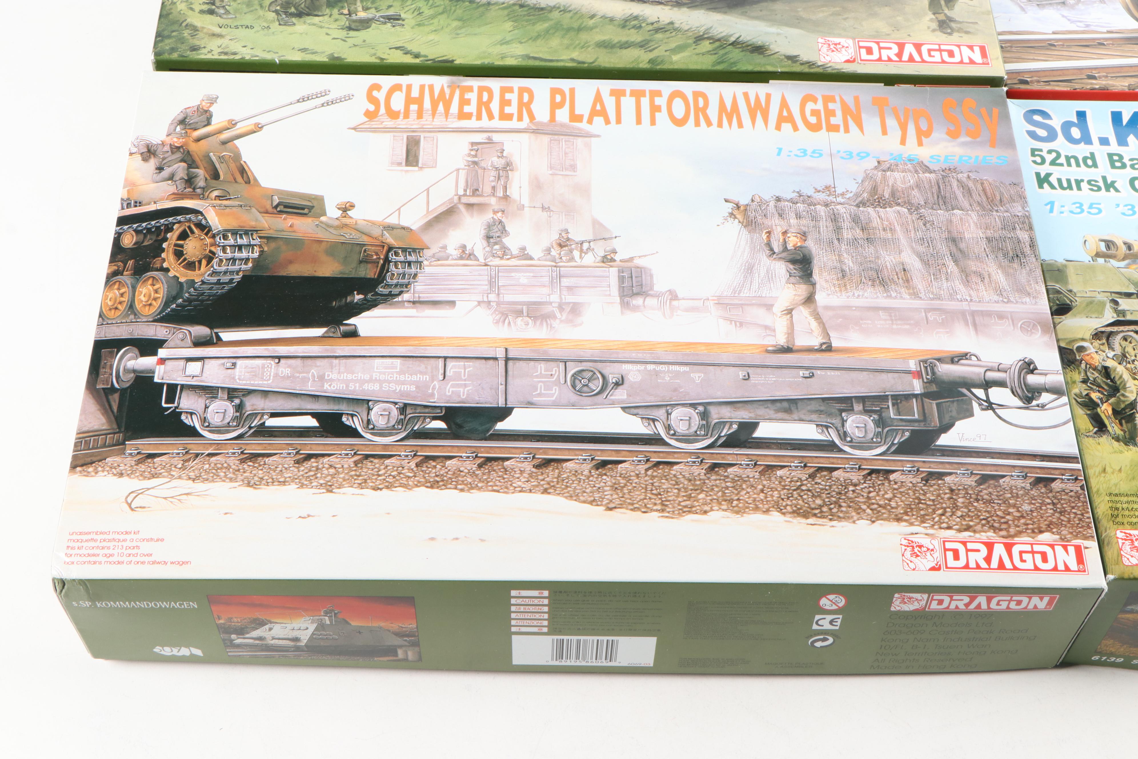 Dragon Unassembled WWII German Tank and Other Military Vehicles Model Kits