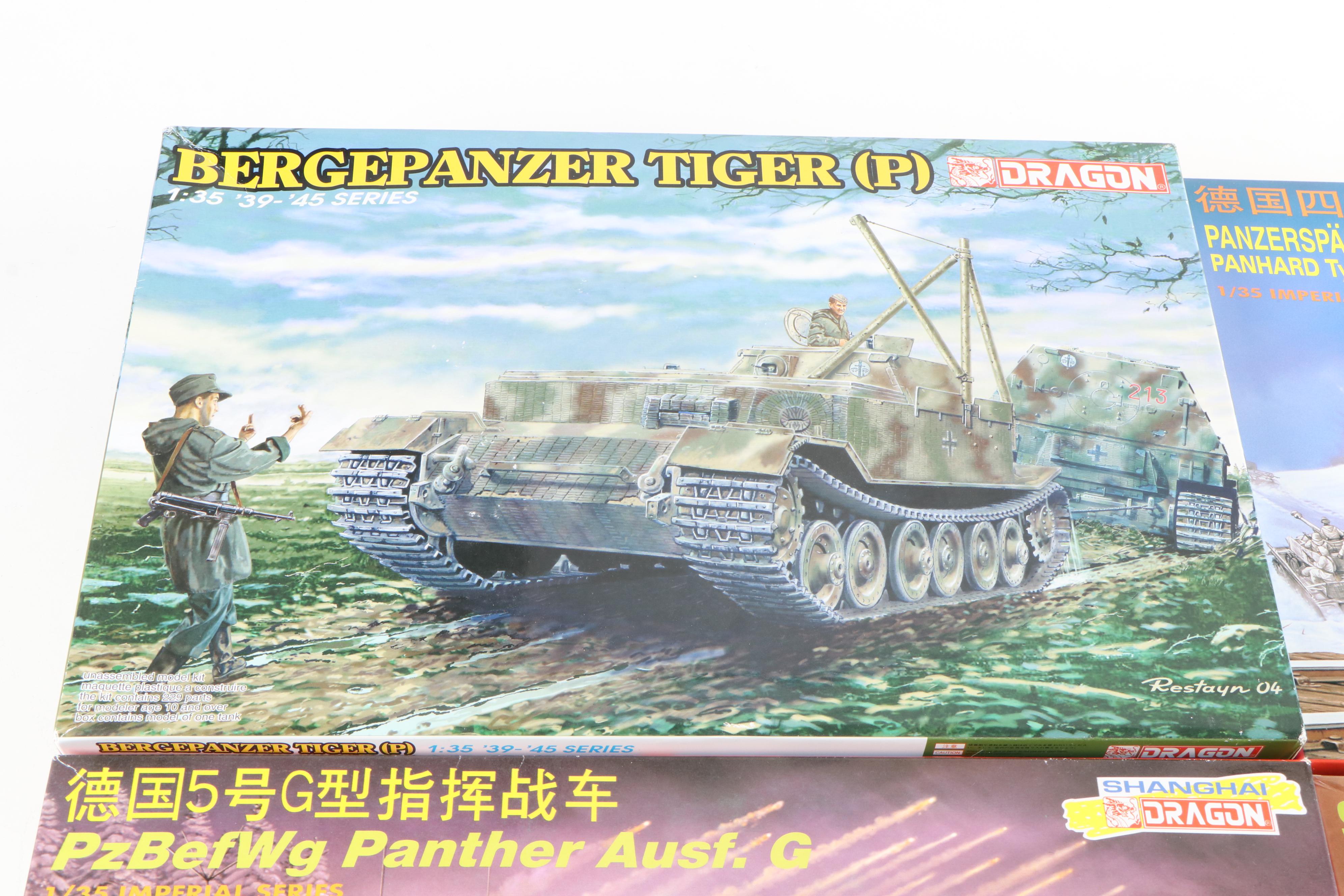 Dragon Unassembled WWII German Tank and Other Military Vehicles Model Kits