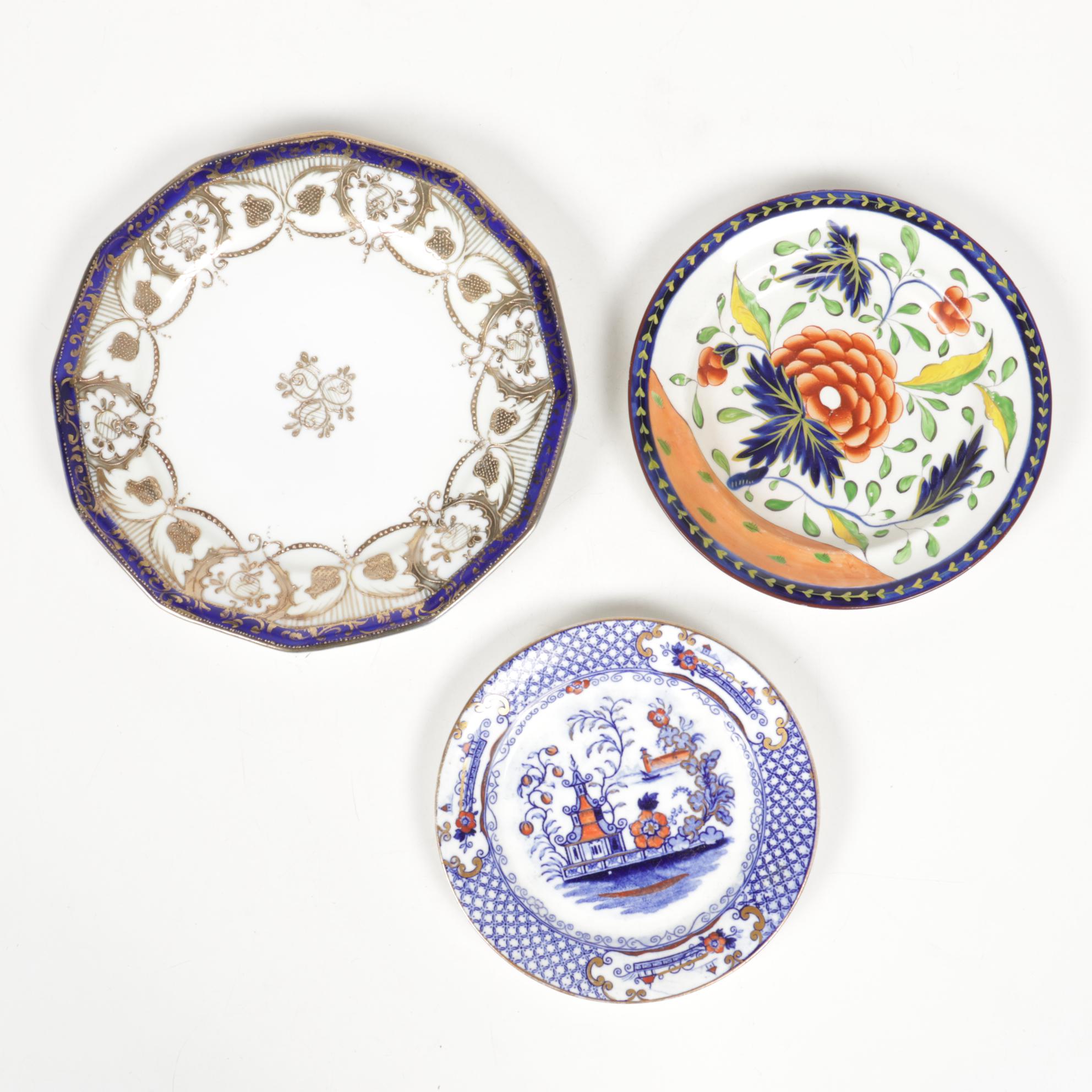 Frank M. Whiting Glass and Sterling Silver Compote with Porcelain Tableware