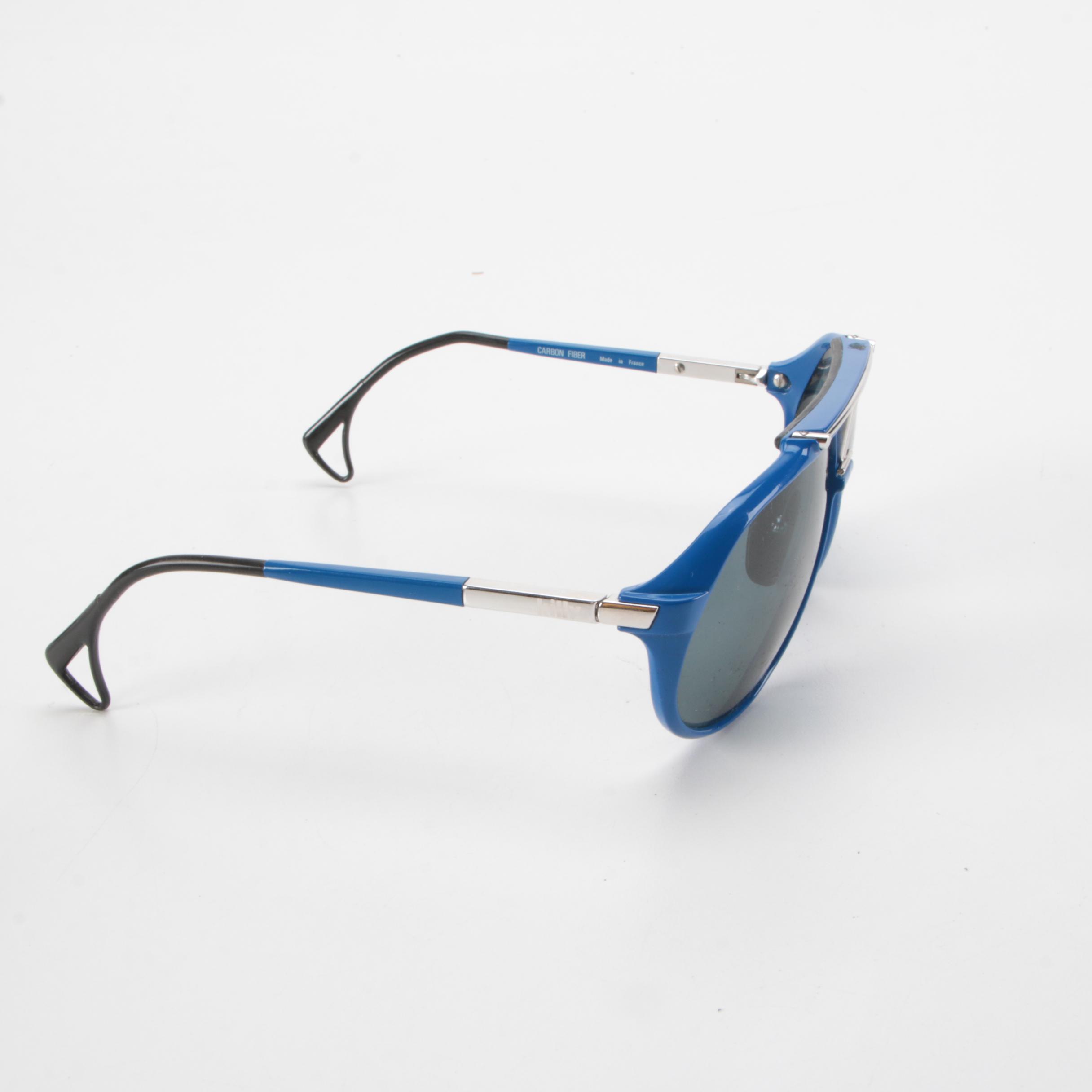 Killy 469 Blue Carbon Fiber Aviator Sunglasses with Case