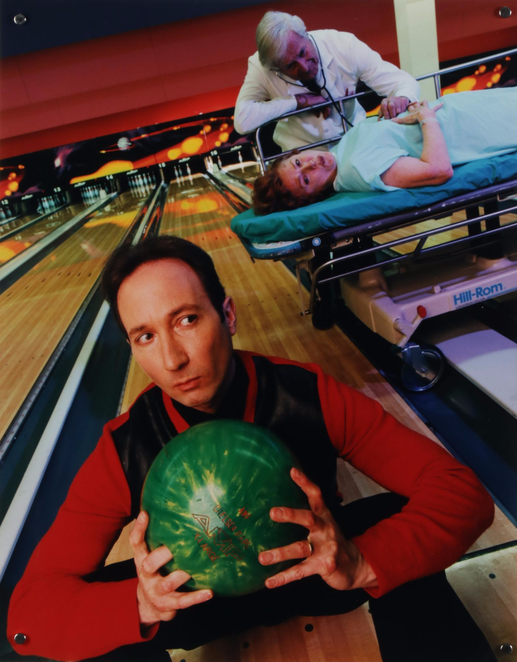 Photographs after George Lange "William Wegman" and "Mark Leyner," circa 1990