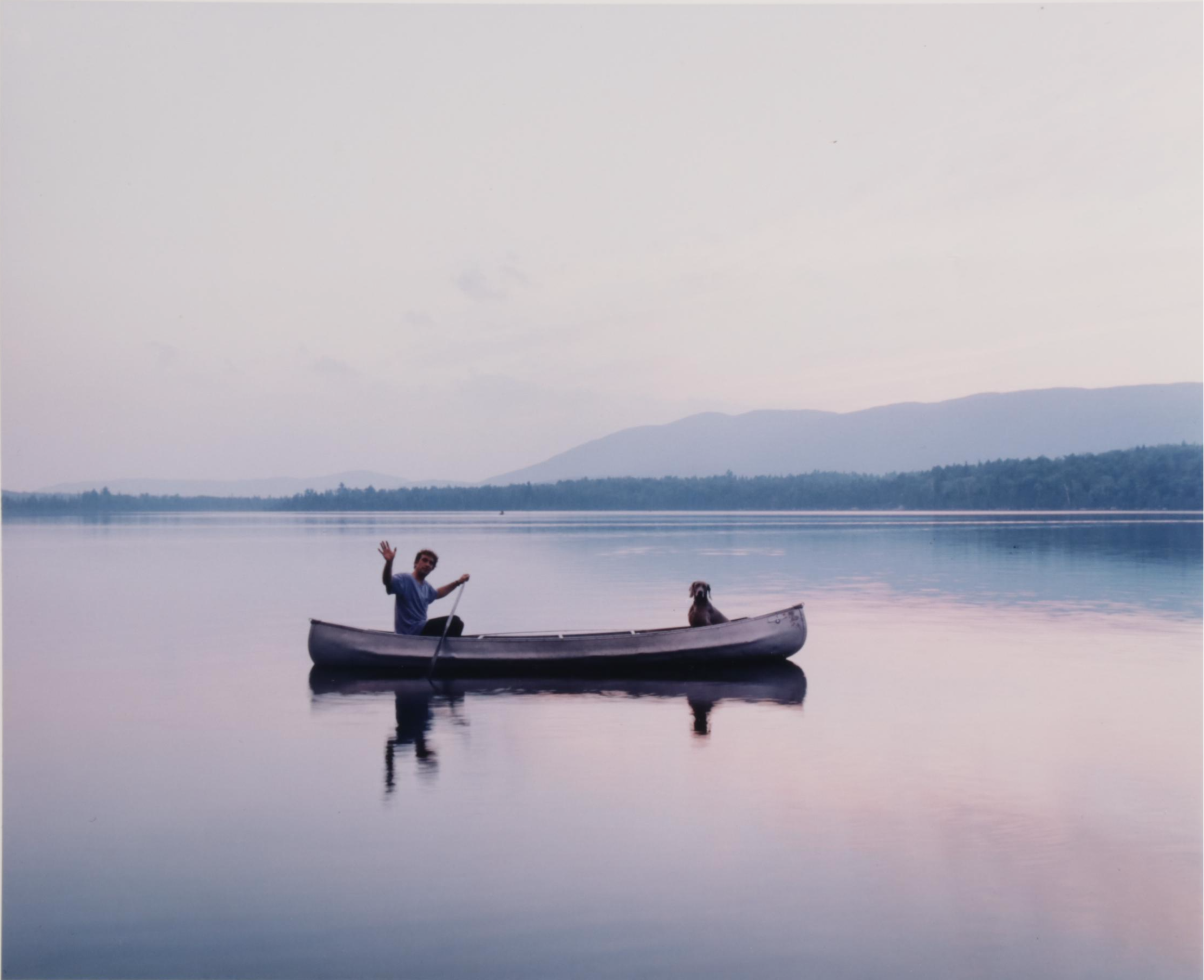 Photographs after George Lange "William Wegman" and "Mark Leyner," circa 1990