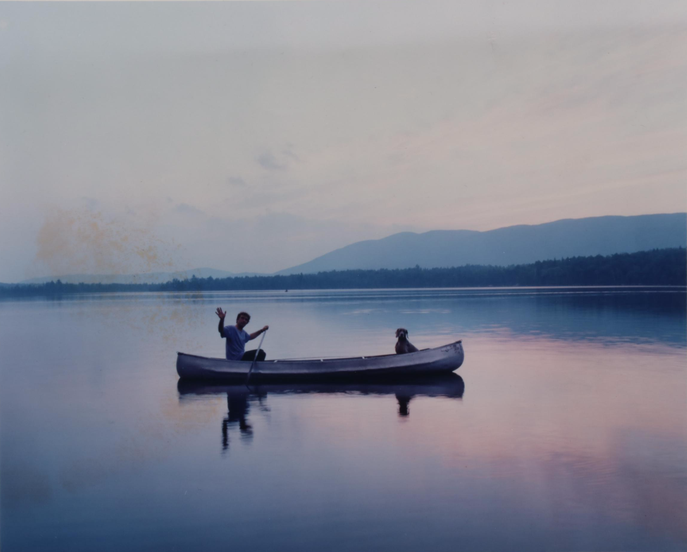 Photographs after George Lange "William Wegman" and "Mark Leyner," circa 1990