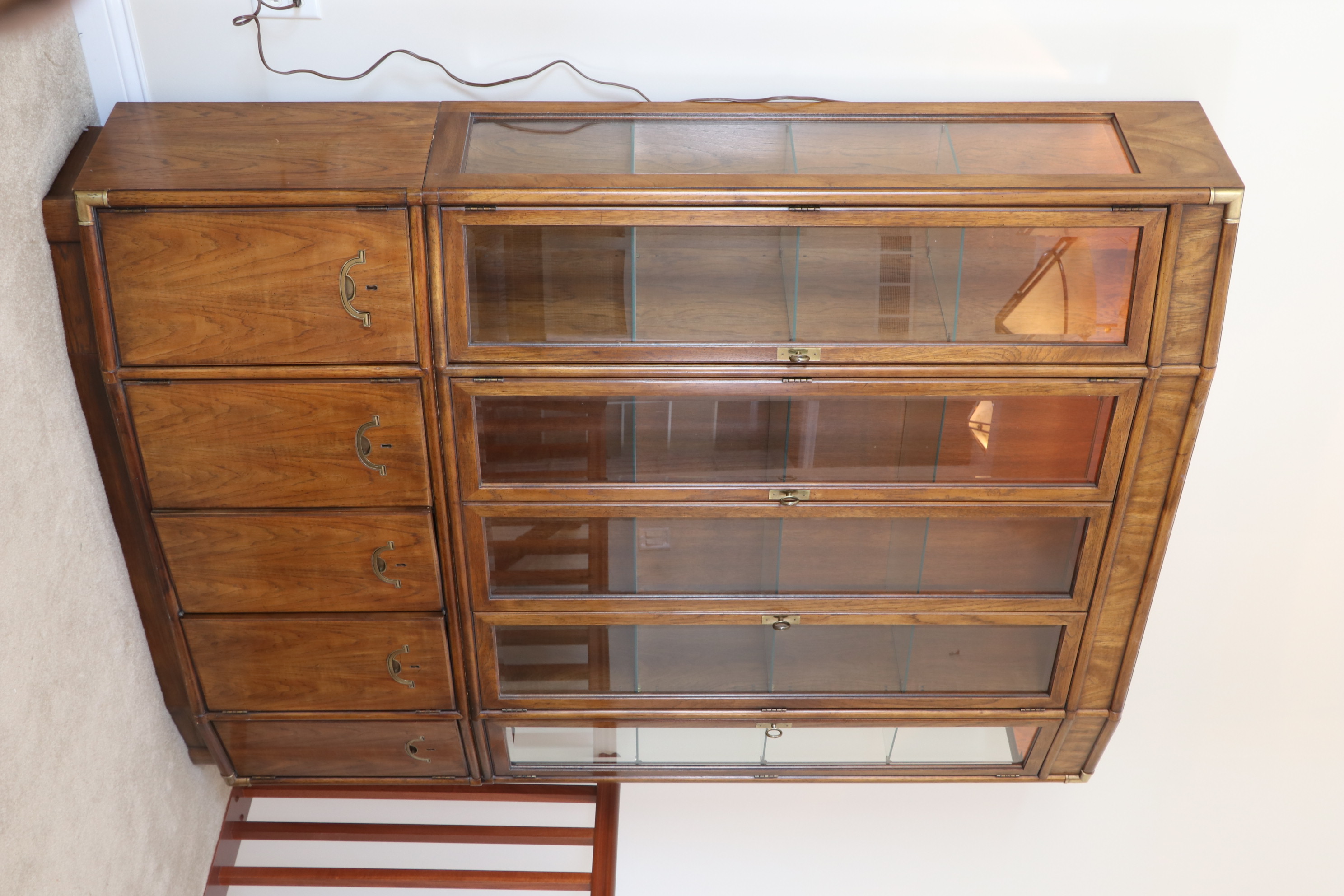 Drexel-Heritage "Accolade" Campaign Style China Cabinet, Late 20th Century