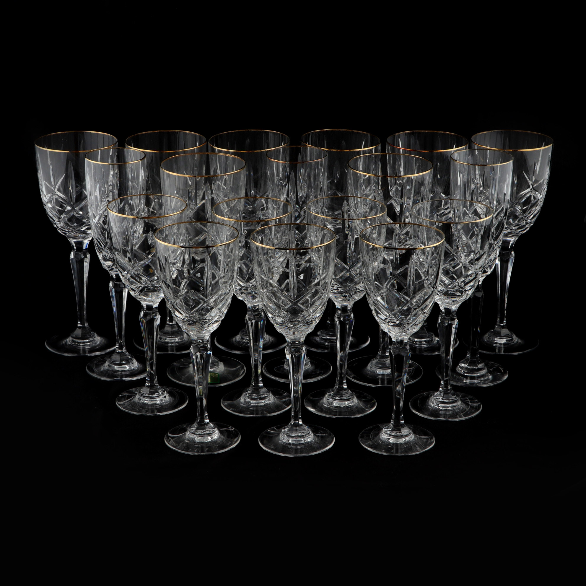 Marquis by Waterford "Chelsea" Gold Trimmed Crystal Stemware, 1991–1997