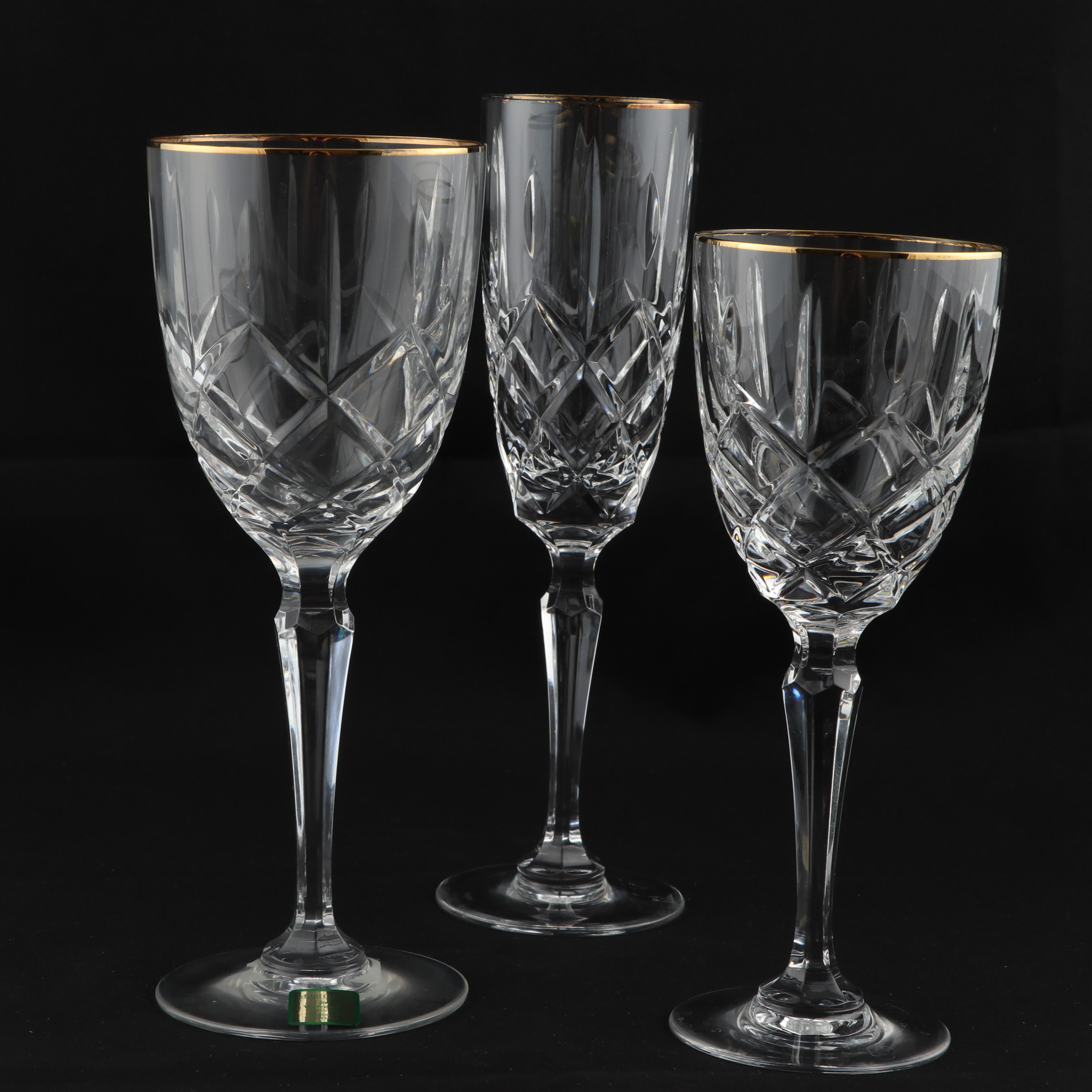 Marquis by Waterford "Chelsea" Gold Trimmed Crystal Stemware, 1991–1997