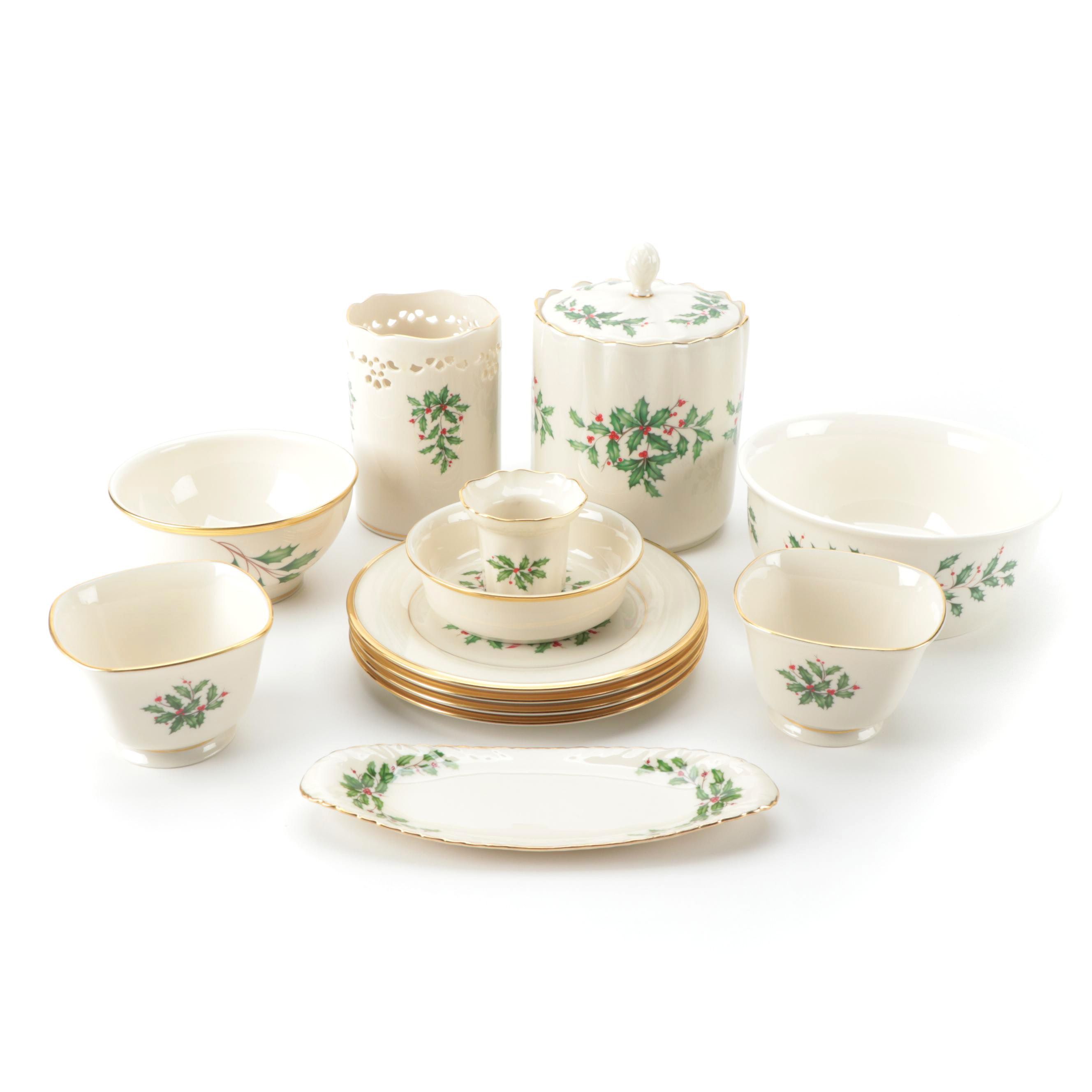 Lenox "Holiday" Porcelain Dinnerware and Table Accessories