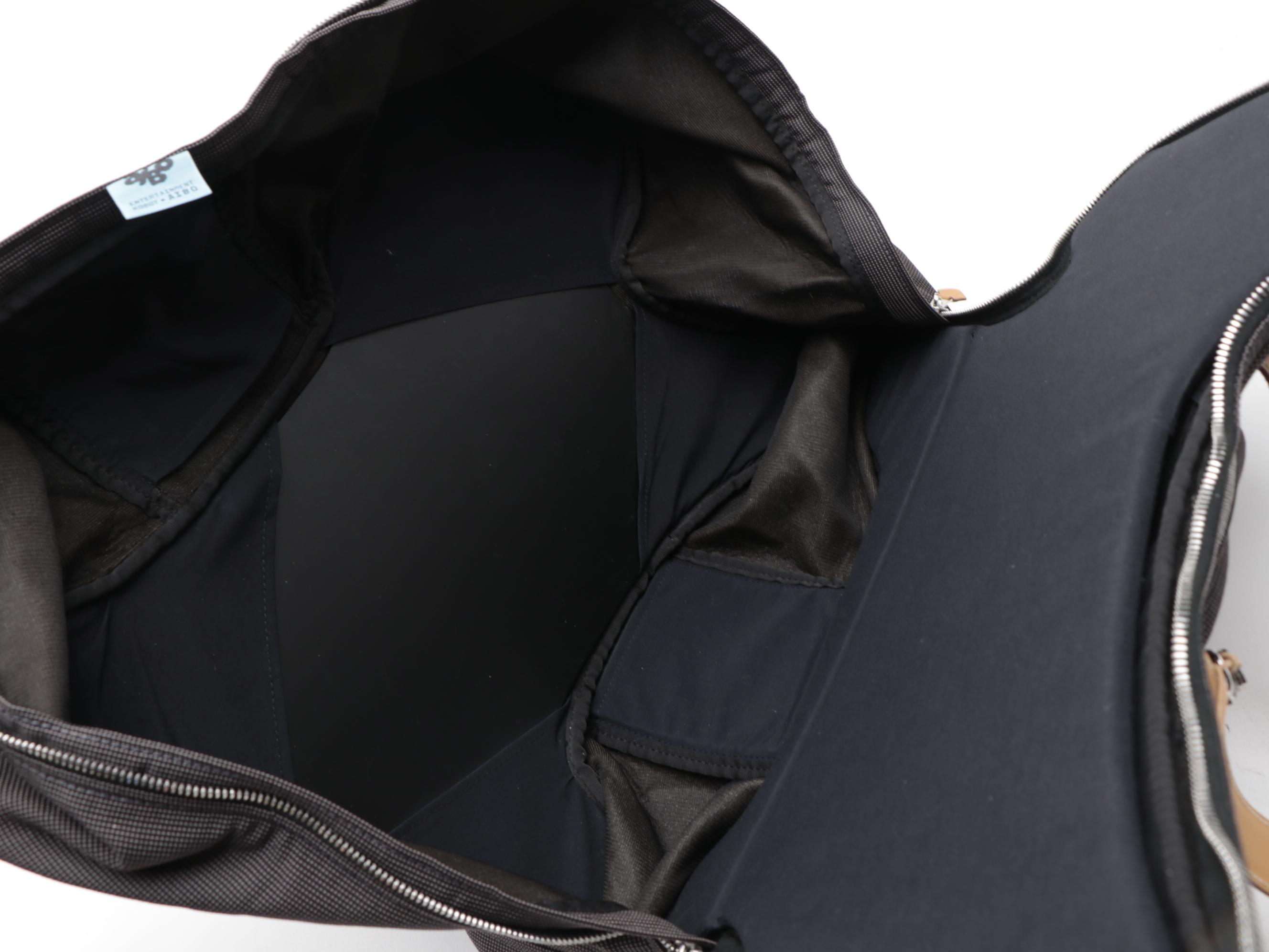 Hermès AIBO Carry Case in Cotton Canvas with Leather Trim