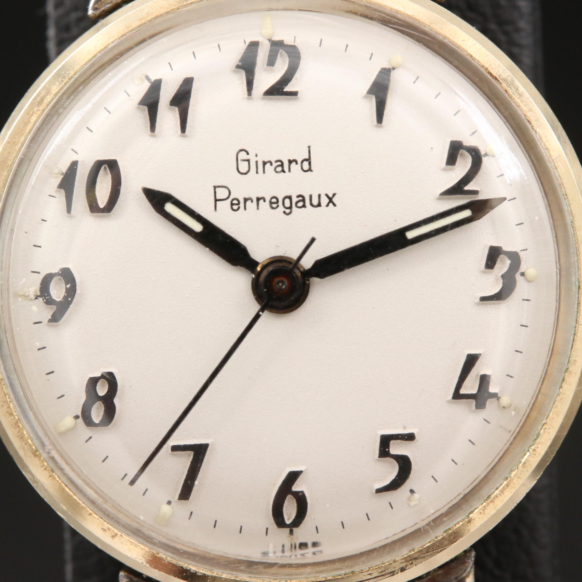 Vintage Girard-Perregaux 10K Gold Filled Stem Wind Watch
