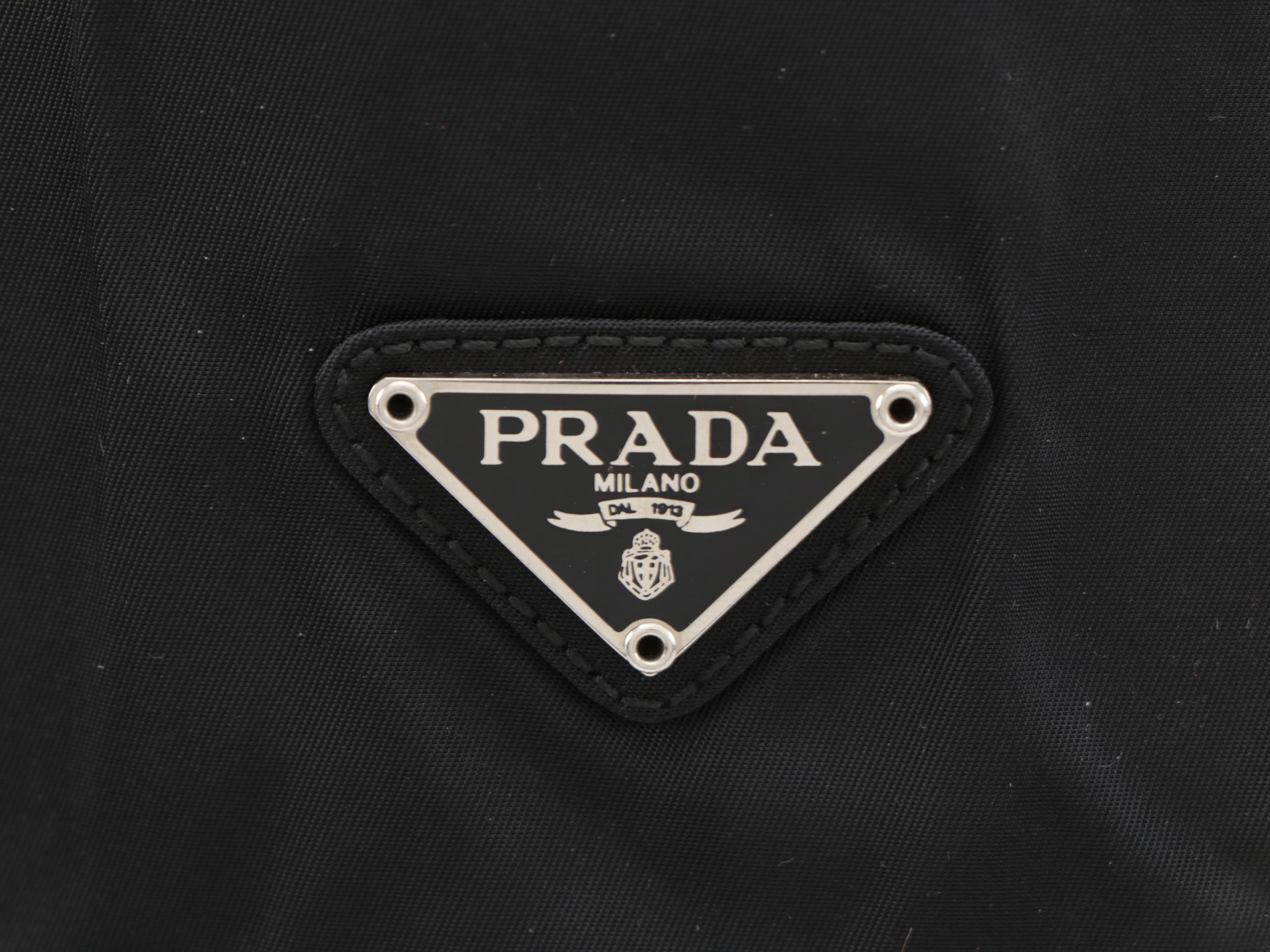 Prada Black Tessuto Chain Strap Shoulder Bag