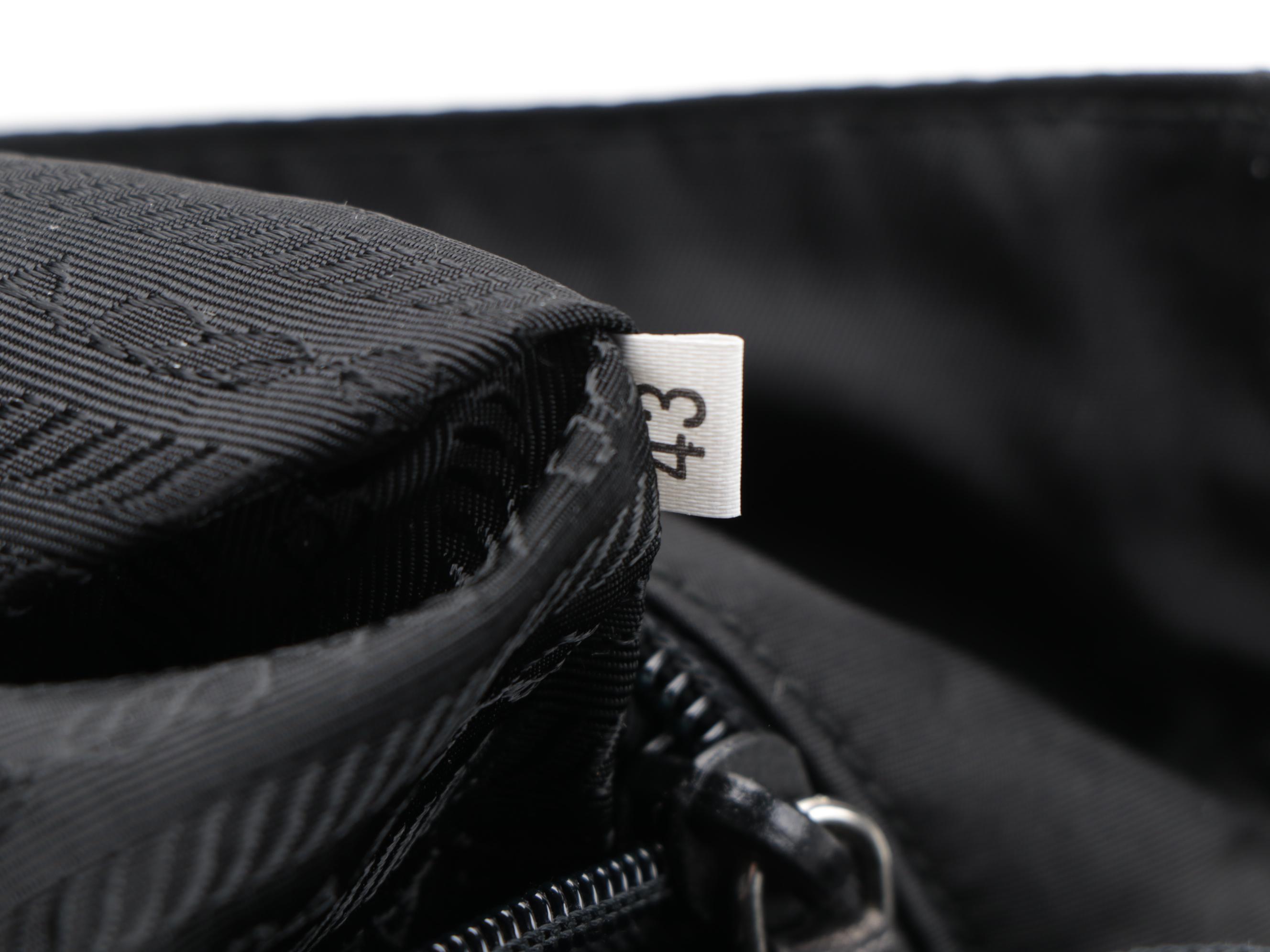 Prada Black Tessuto Chain Strap Shoulder Bag