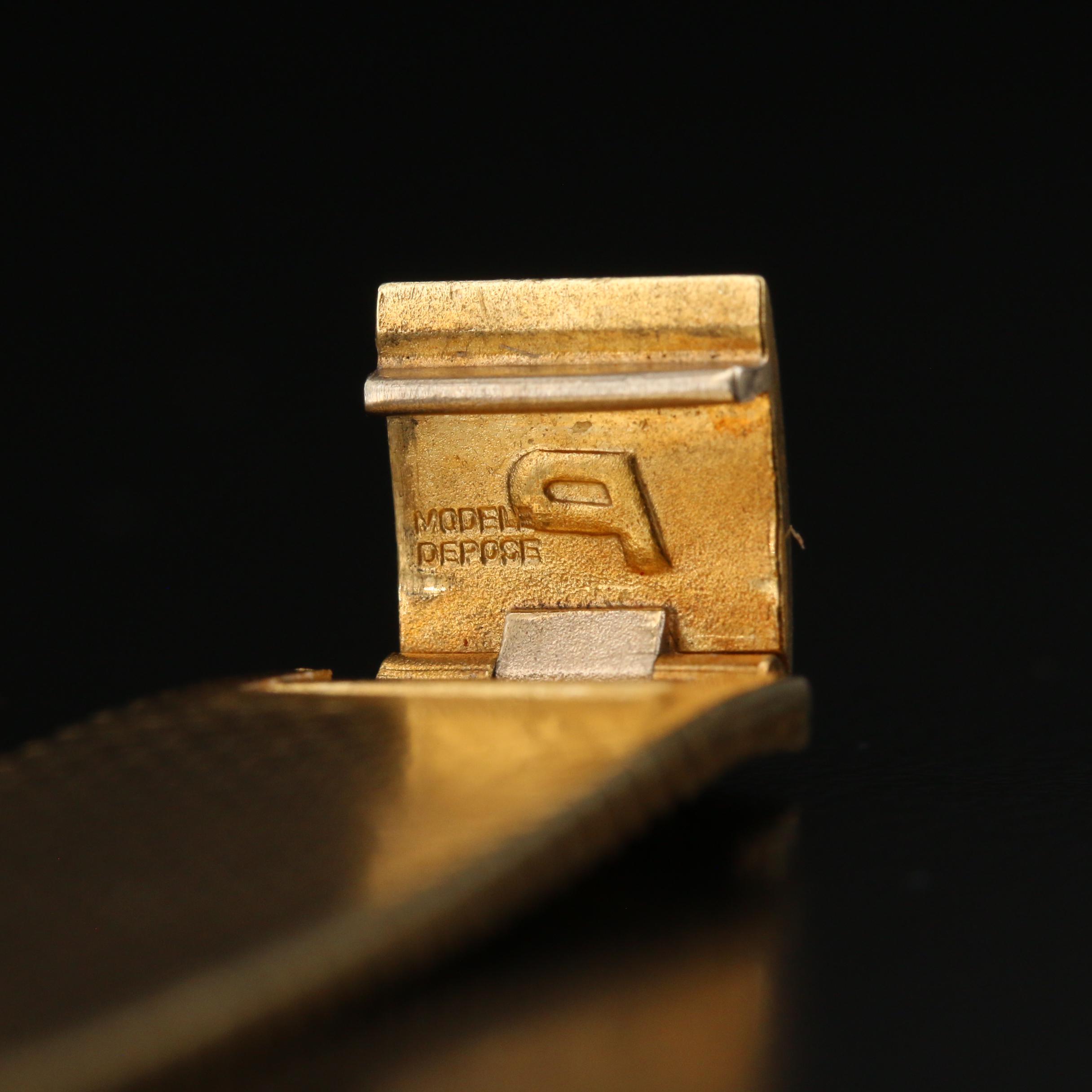 Vintage Piaget Tiger's Eye and 18K Gold Stem Wind Watch