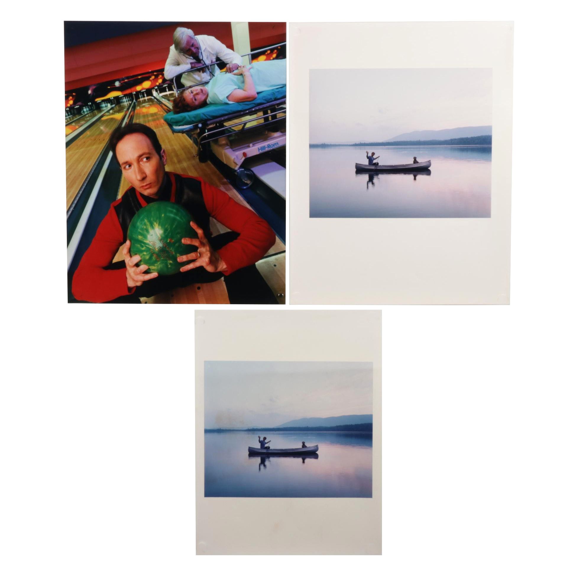 Photographs after George Lange "William Wegman" and "Mark Leyner," circa 1990