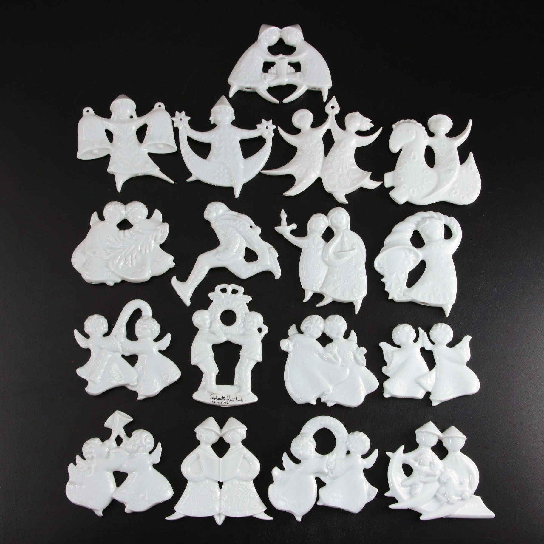 Haviland Limoges Porcelain Christmas Ornaments, 1970-1985