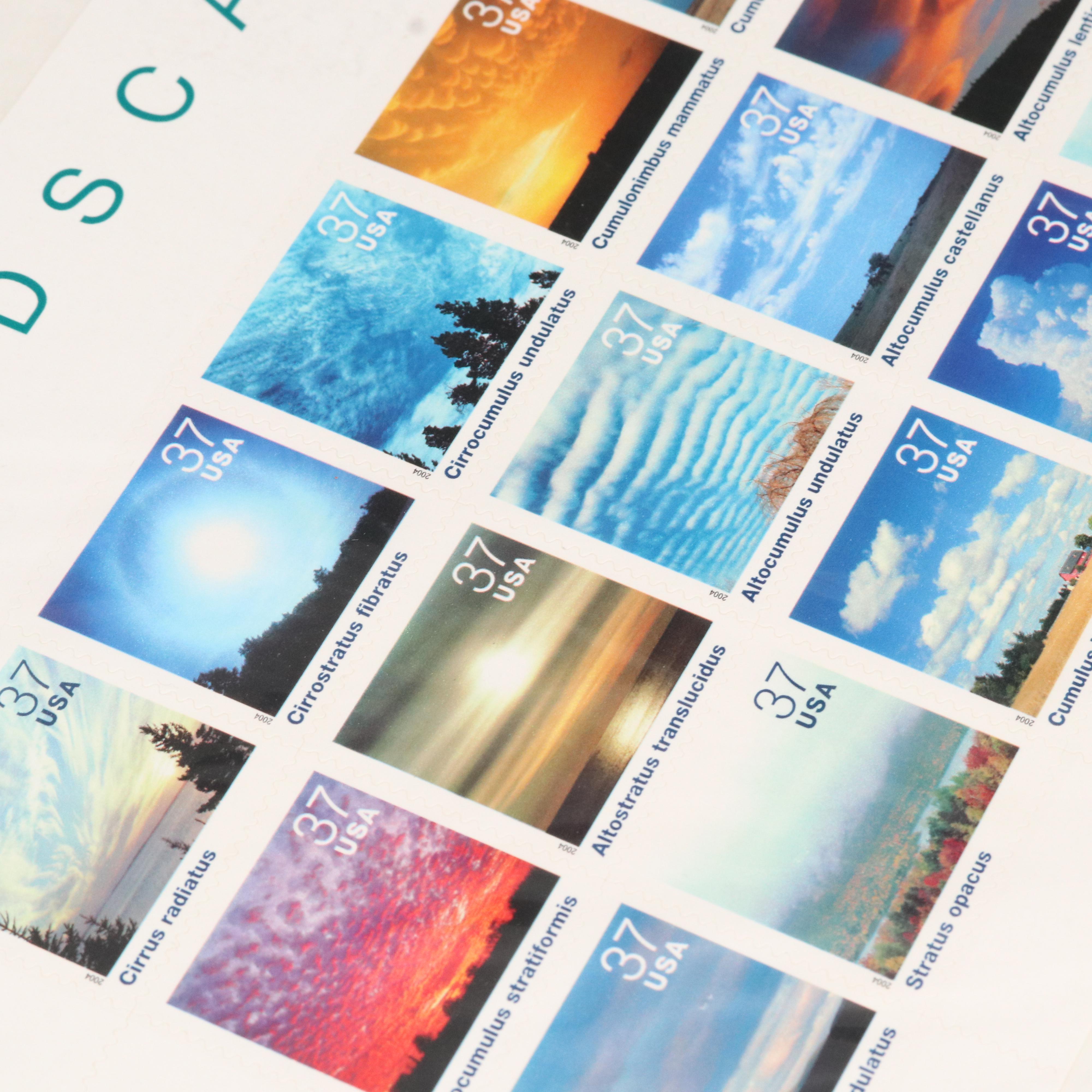 Twenty U.S. Postage Stamp Souvenir Sheets