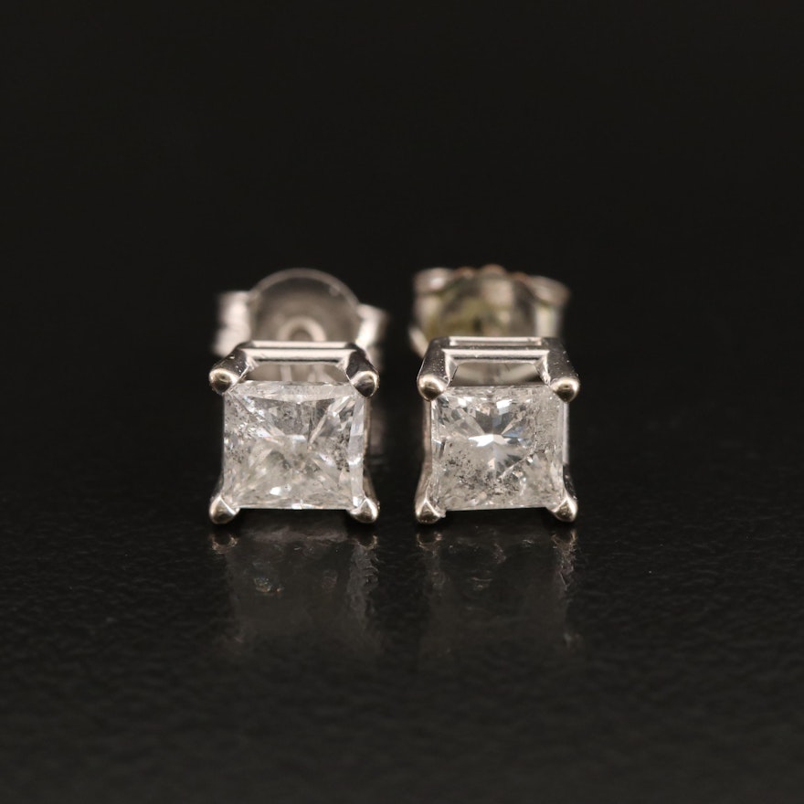 14K 1.01 CTW Diamond Stud Earrings