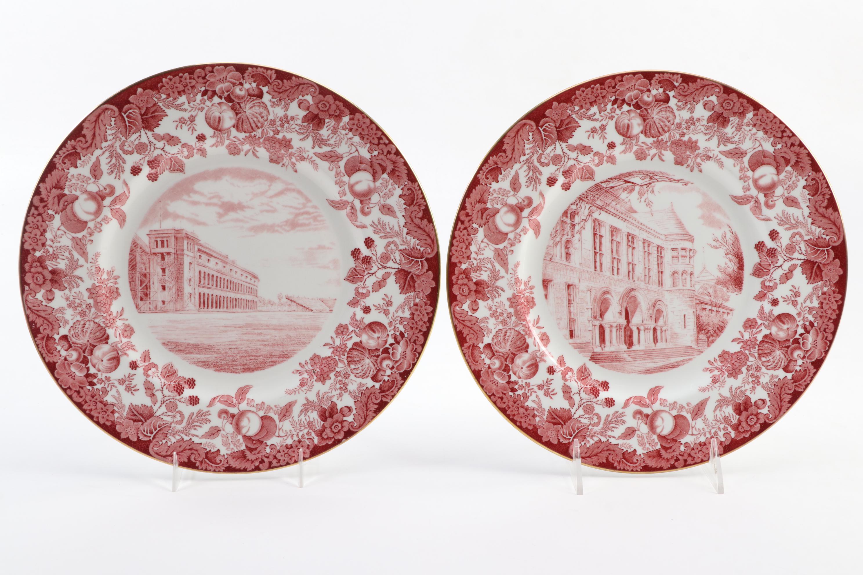 Wedgwood "Harvard University" Bone China Dinner Plates, Mid-20th Century