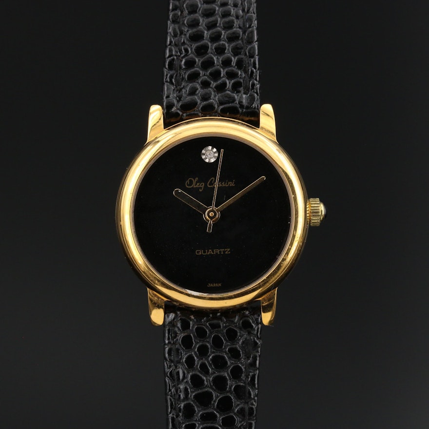 Oleg Cassini Diamond Wristwatch