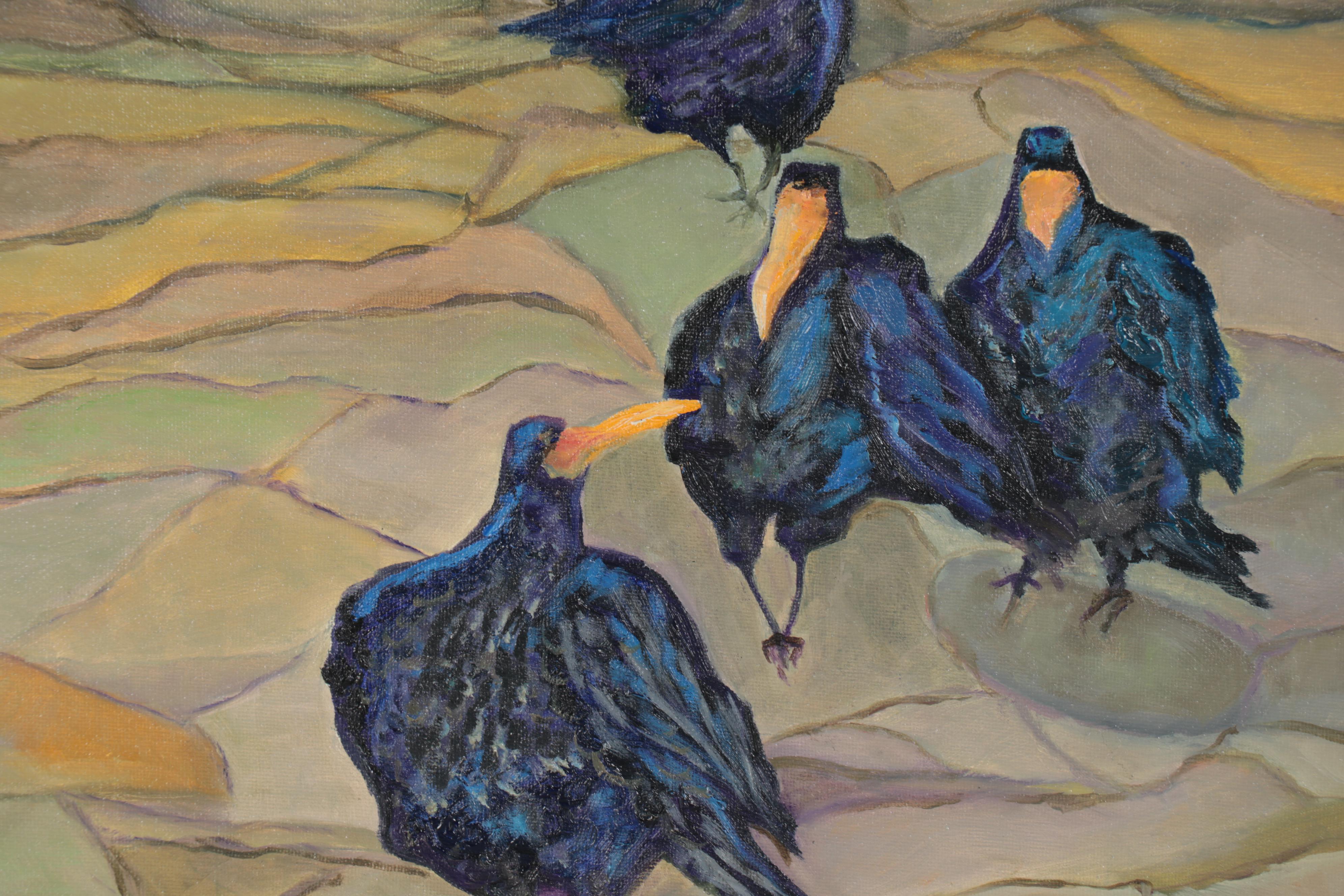 Larissa Sievers Oil Painting "Crow 'Murder'," 2021