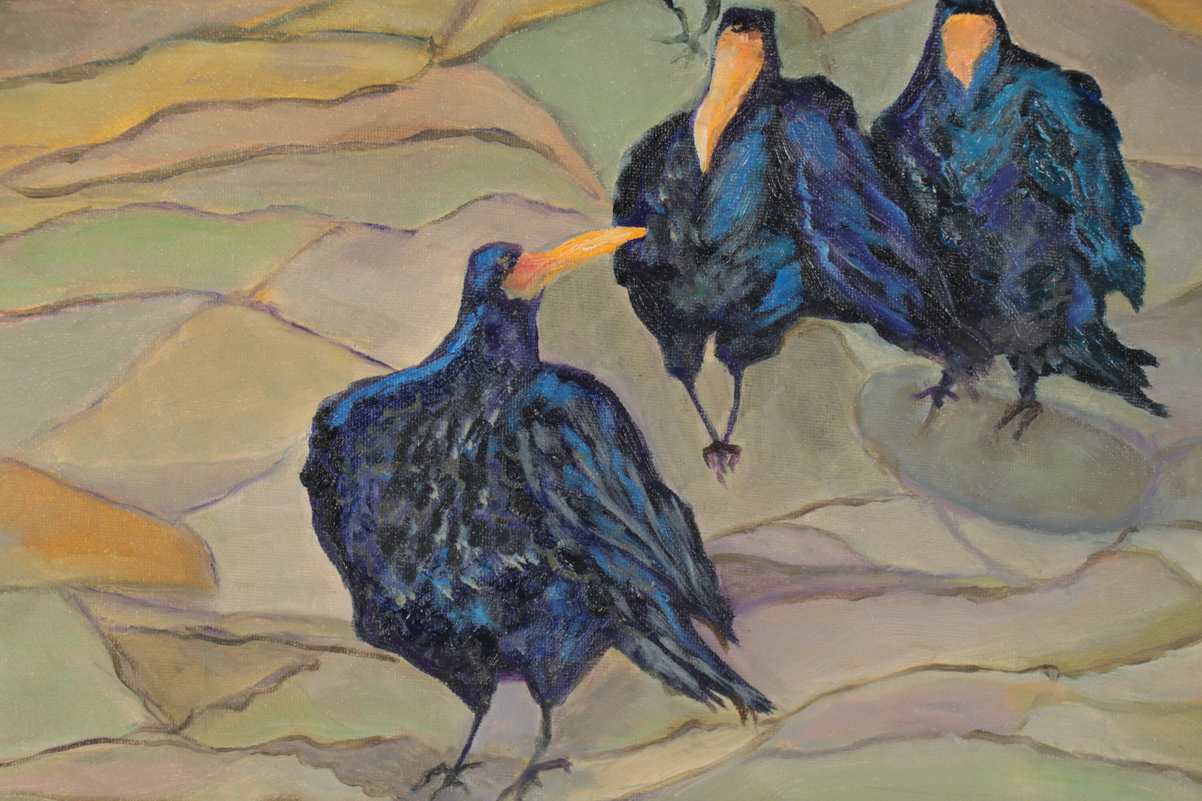 Larissa Sievers Oil Painting "Crow 'Murder'," 2021