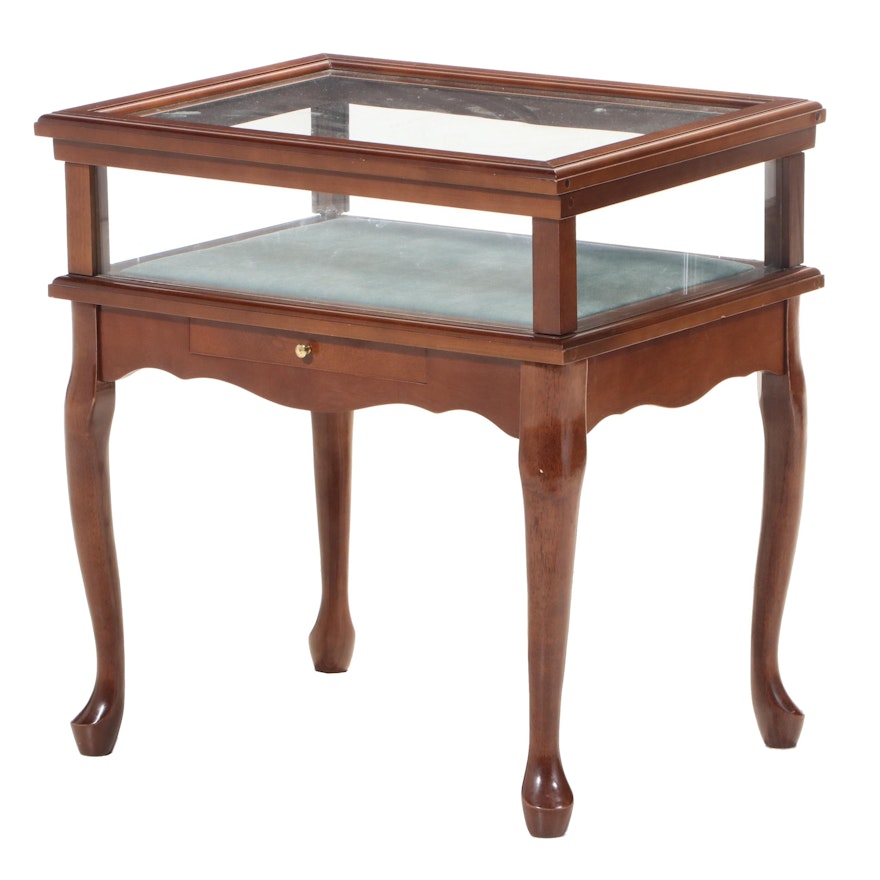 Queen Anne Style Maple Display Side Table