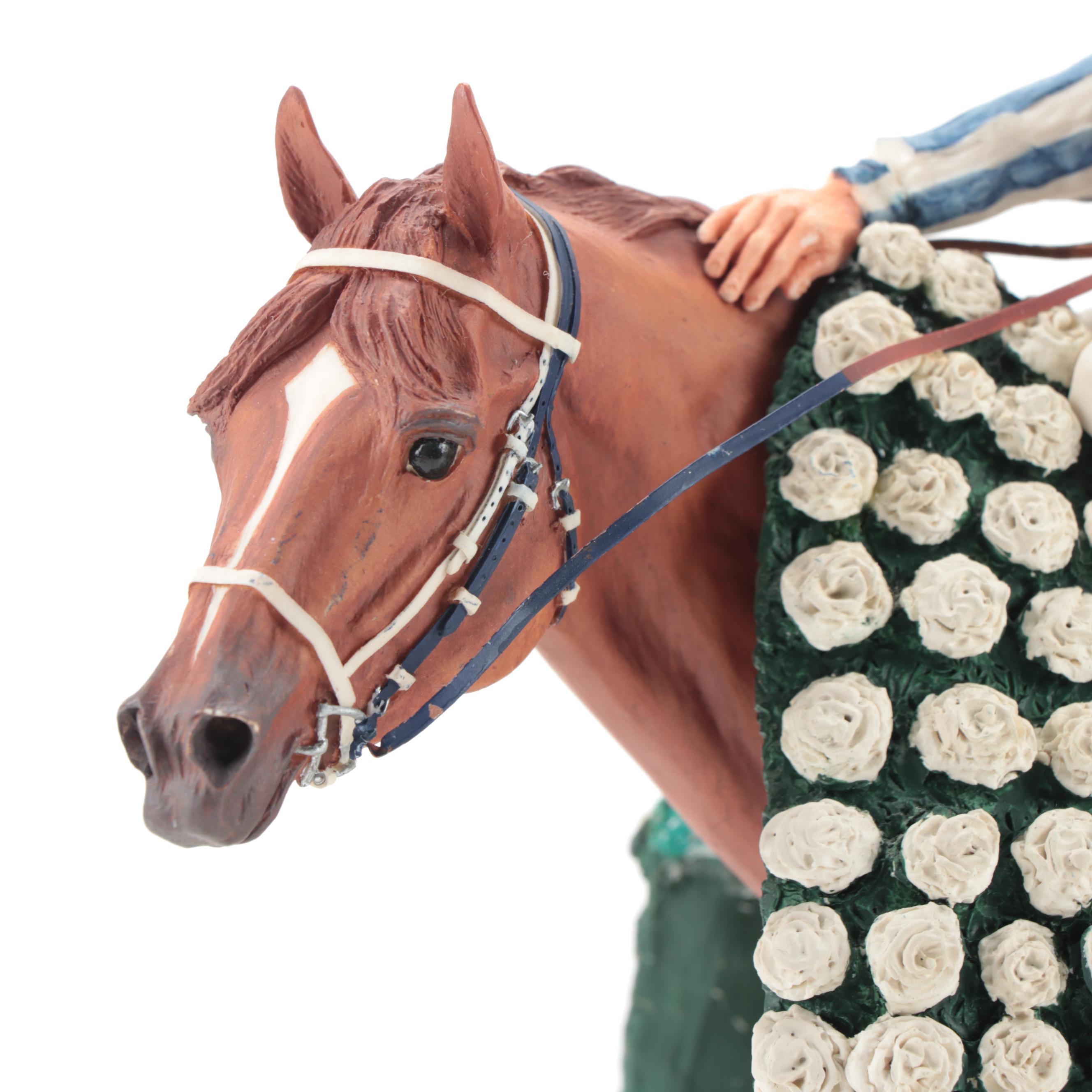 Cold Cast Porcelain Sculpture "Secretariat, Ron Turcotte Up"