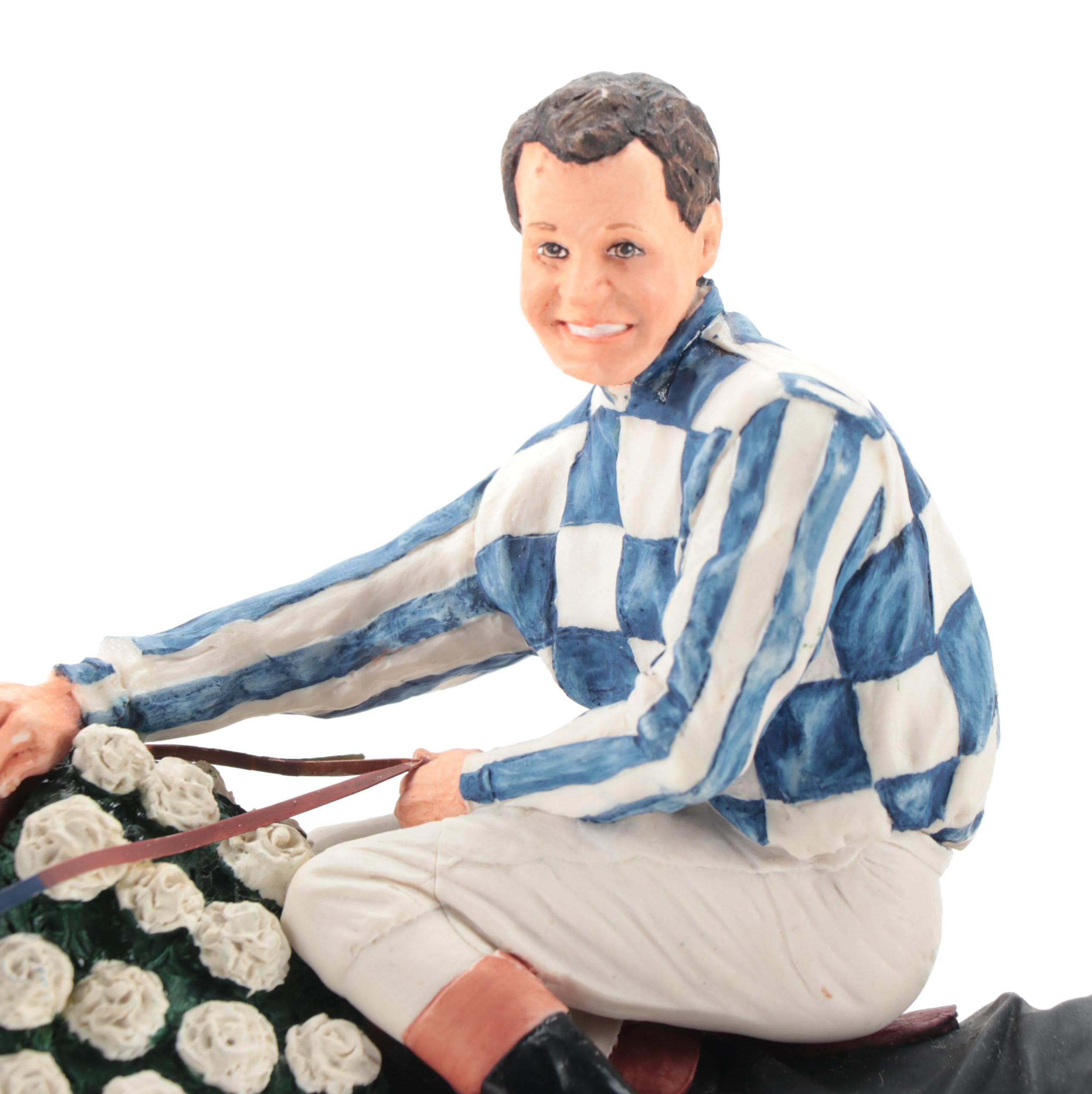 Cold Cast Porcelain Sculpture "Secretariat, Ron Turcotte Up"
