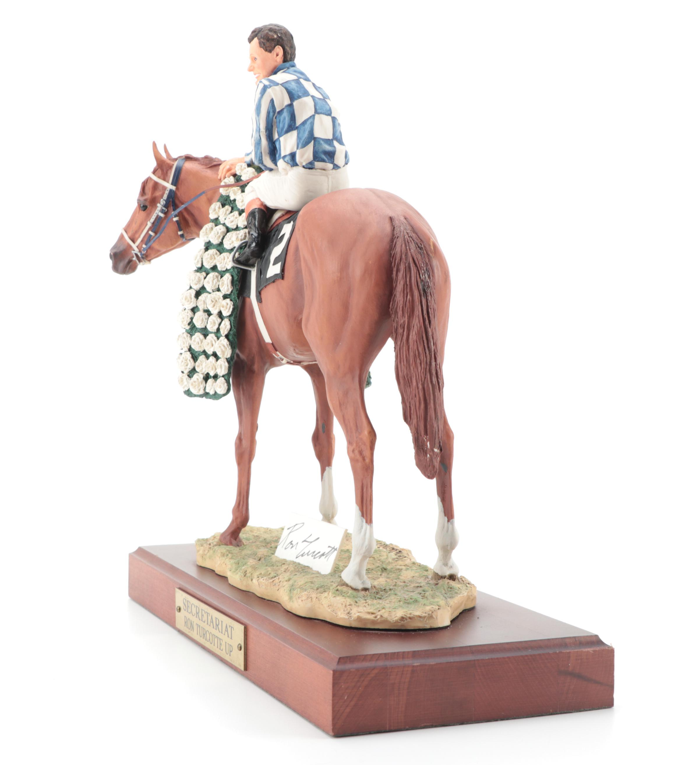 Cold Cast Porcelain Sculpture "Secretariat, Ron Turcotte Up"