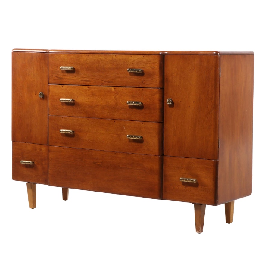 Heywood-Wakefield Mid Century Modern Stained Birch Sideboard