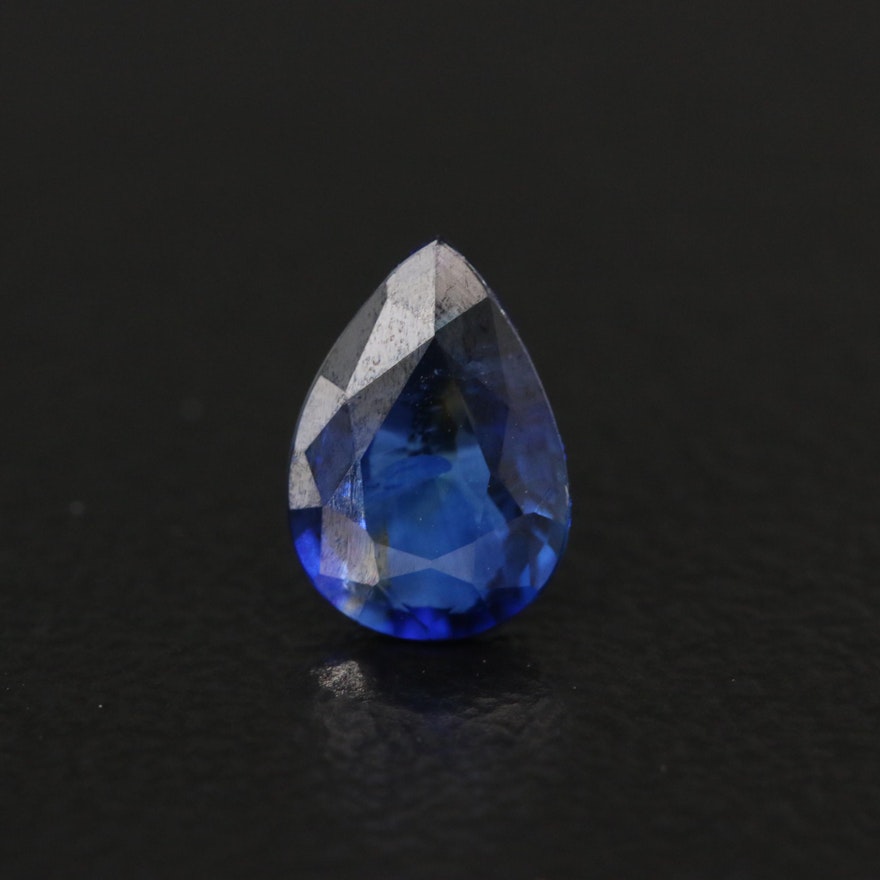 Loose 0.79 CT Pear Faceted Sapphire