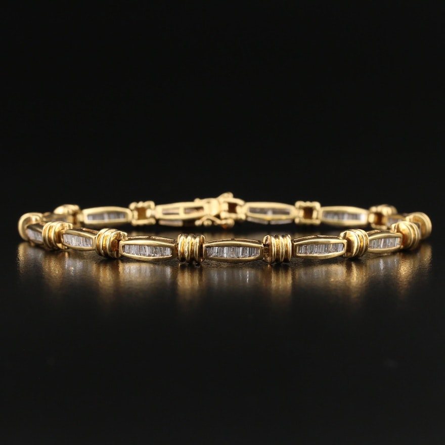 18K 1.21 CTW Diamond Link Bracelet