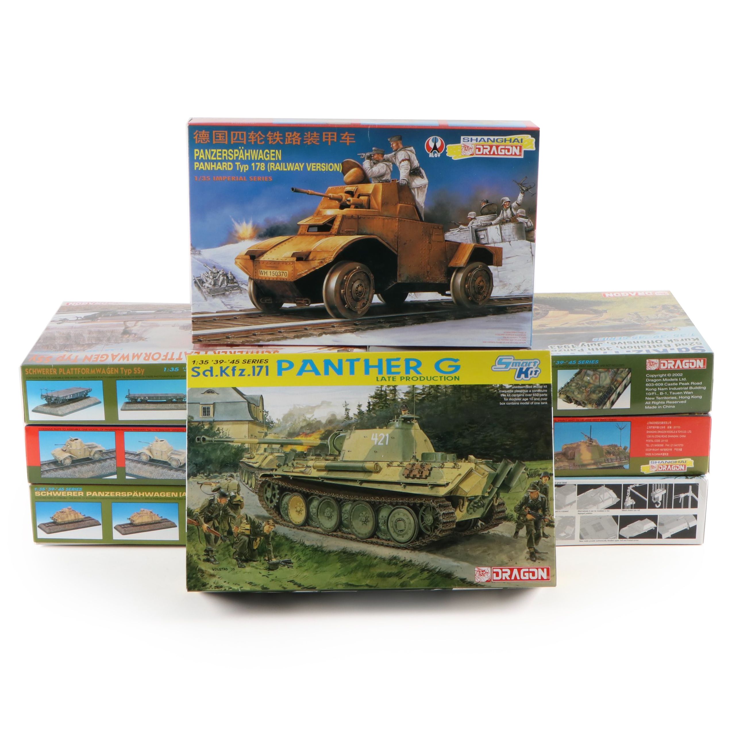 Dragon Unassembled WWII German Tank and Other Military Vehicles Model Kits