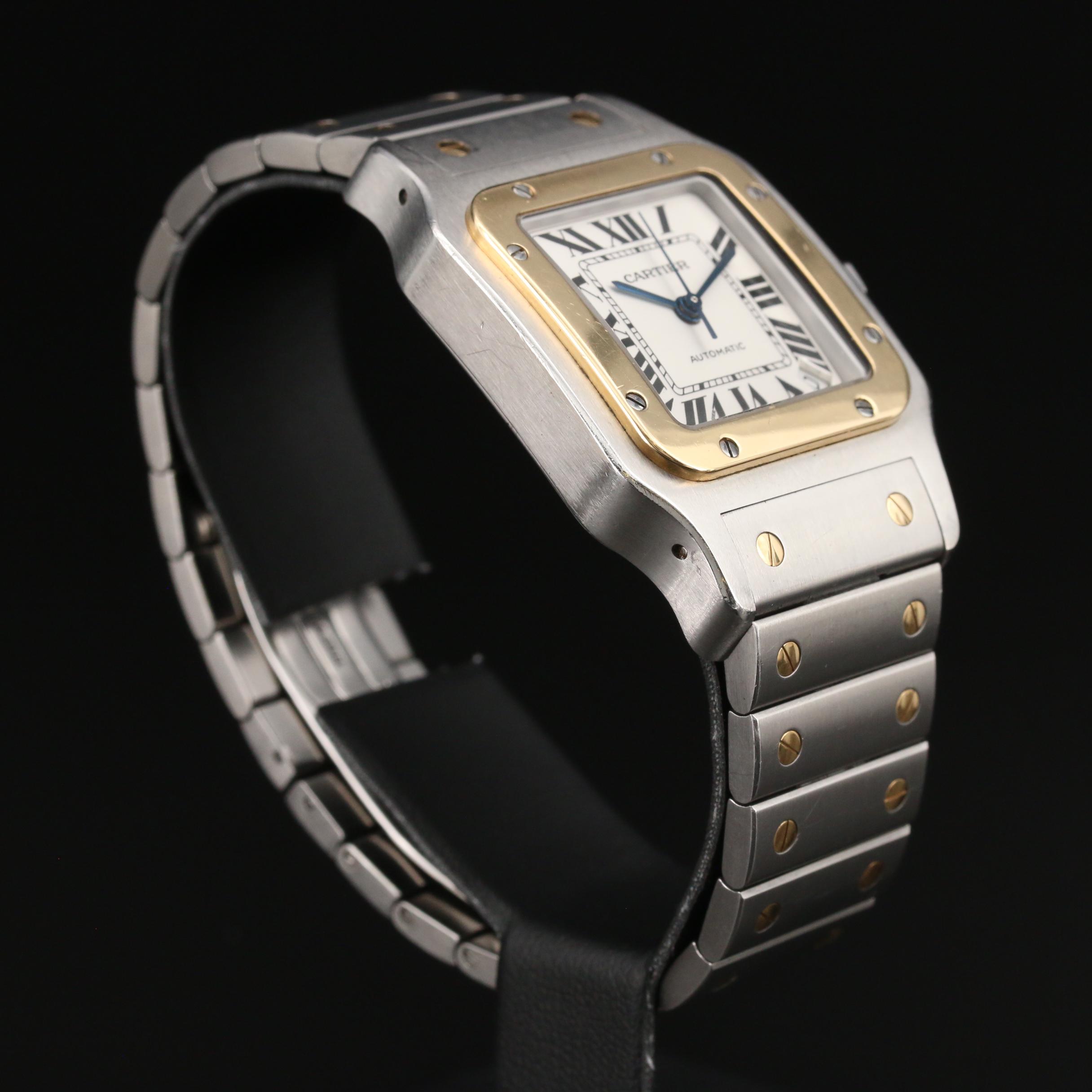 Cartier "Santos Galbee XL" 18K Gold and Stainless Steel Automatic Watch