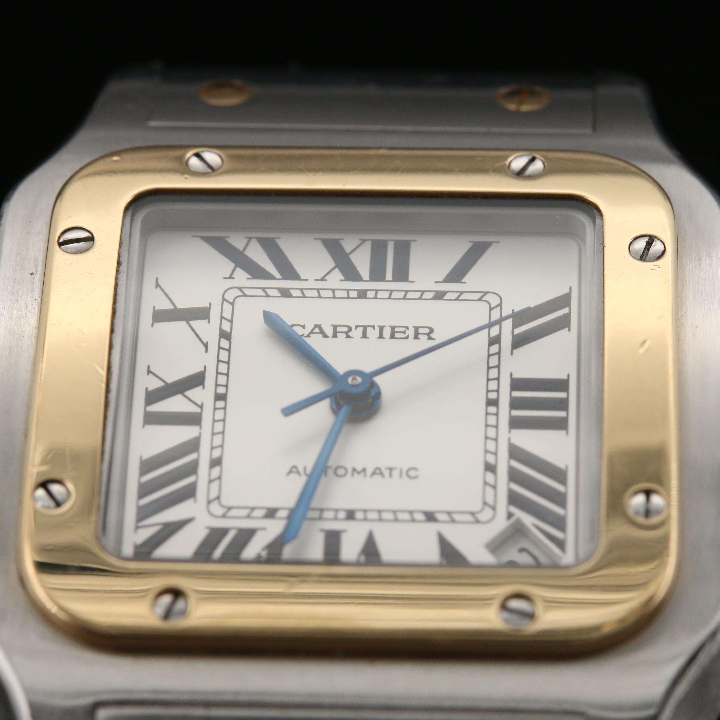 Cartier "Santos Galbee XL" 18K Gold and Stainless Steel Automatic Watch